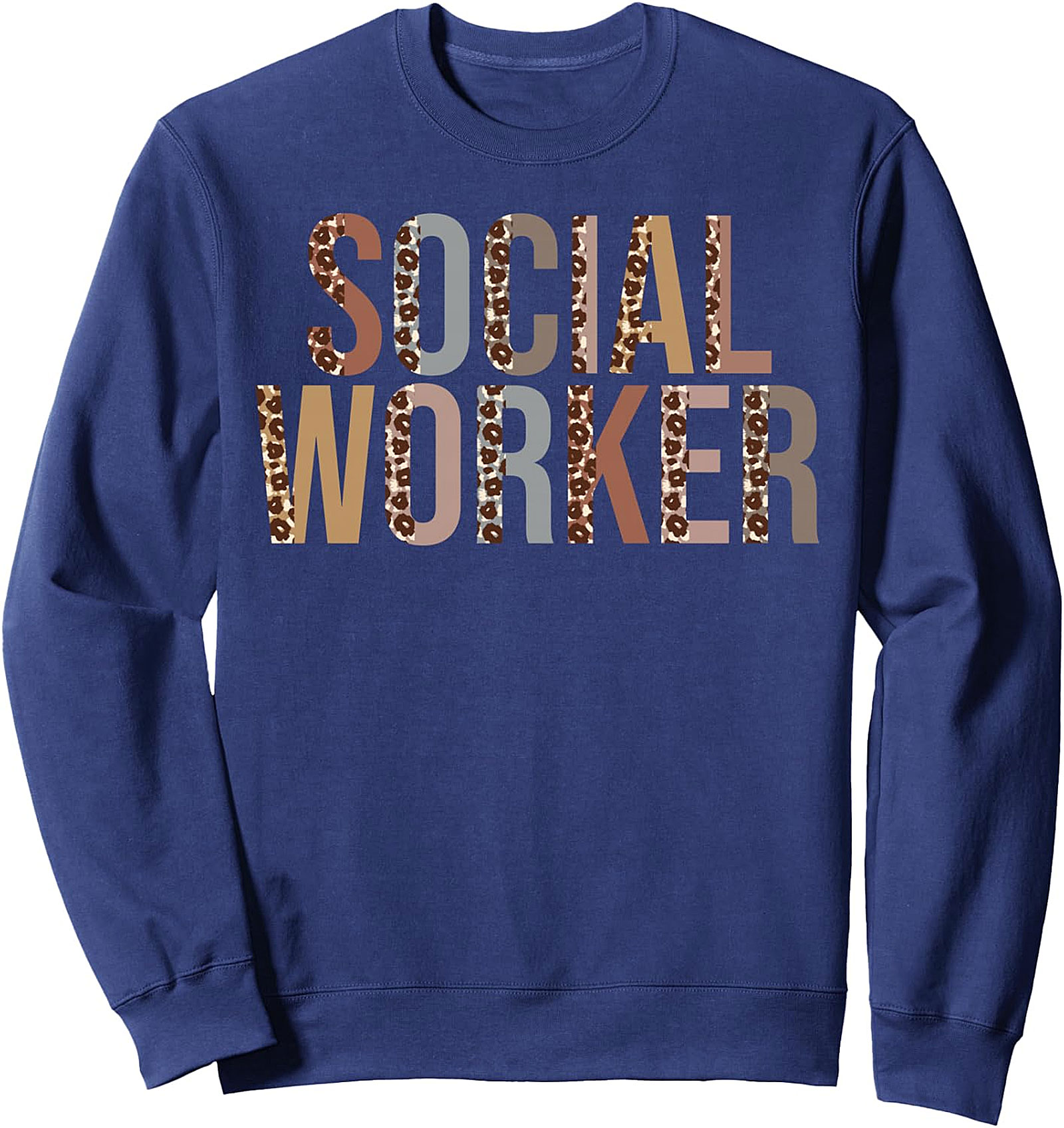 Leopard Social Worker Sweatshirt | Cozy & Stylish