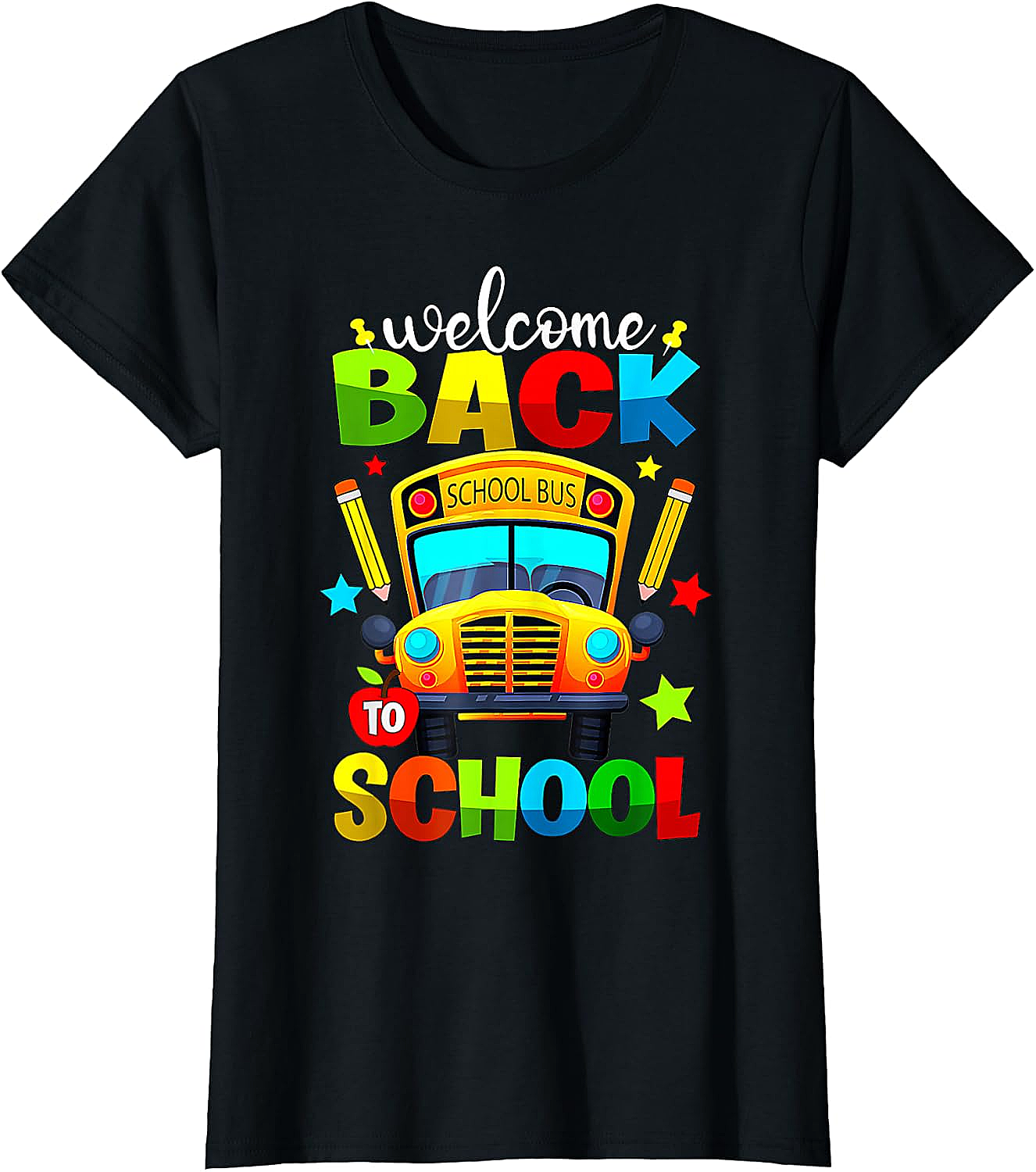 Welcome Back to School Bus T-Shirt - Teacher & Kids Tee