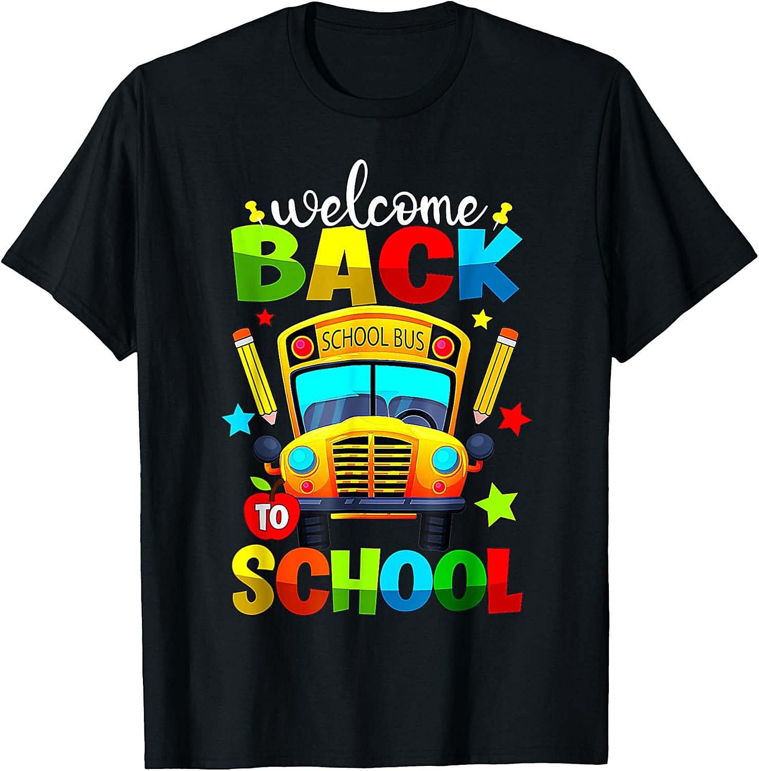 Welcome Back to School Bus T-Shirt - Teacher & Kids Tee