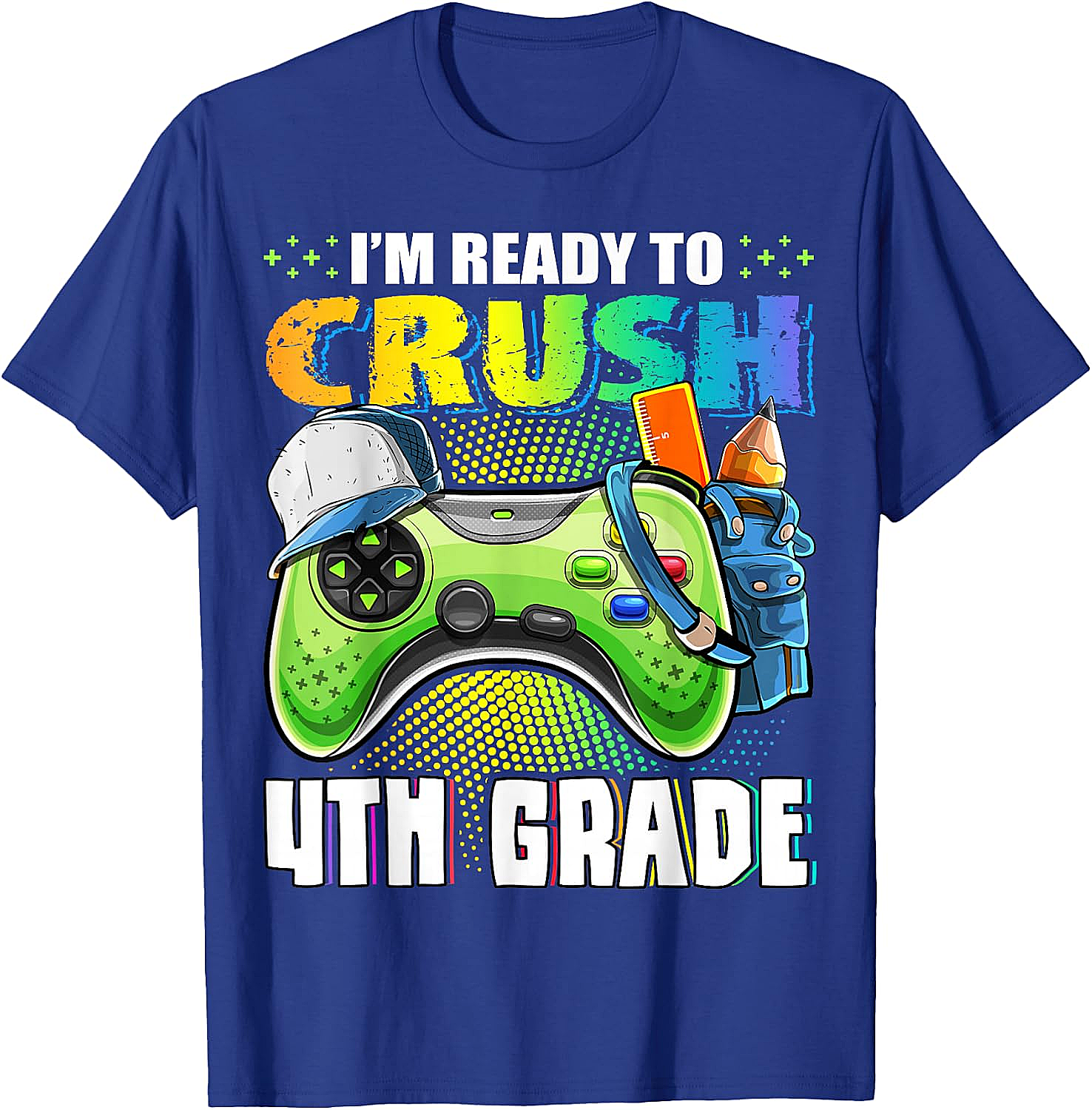  Crush 4th Grade Gamer T-Shirt Back to School Boys Tee