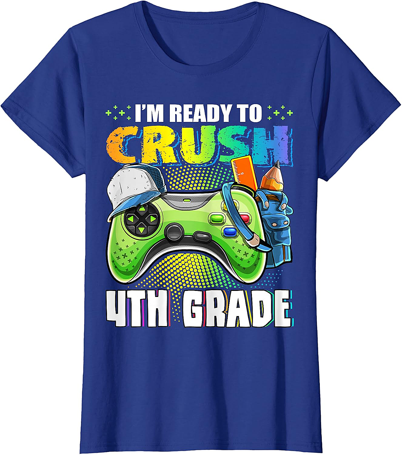  Crush 4th Grade Gamer T-Shirt Back to School Boys Tee
