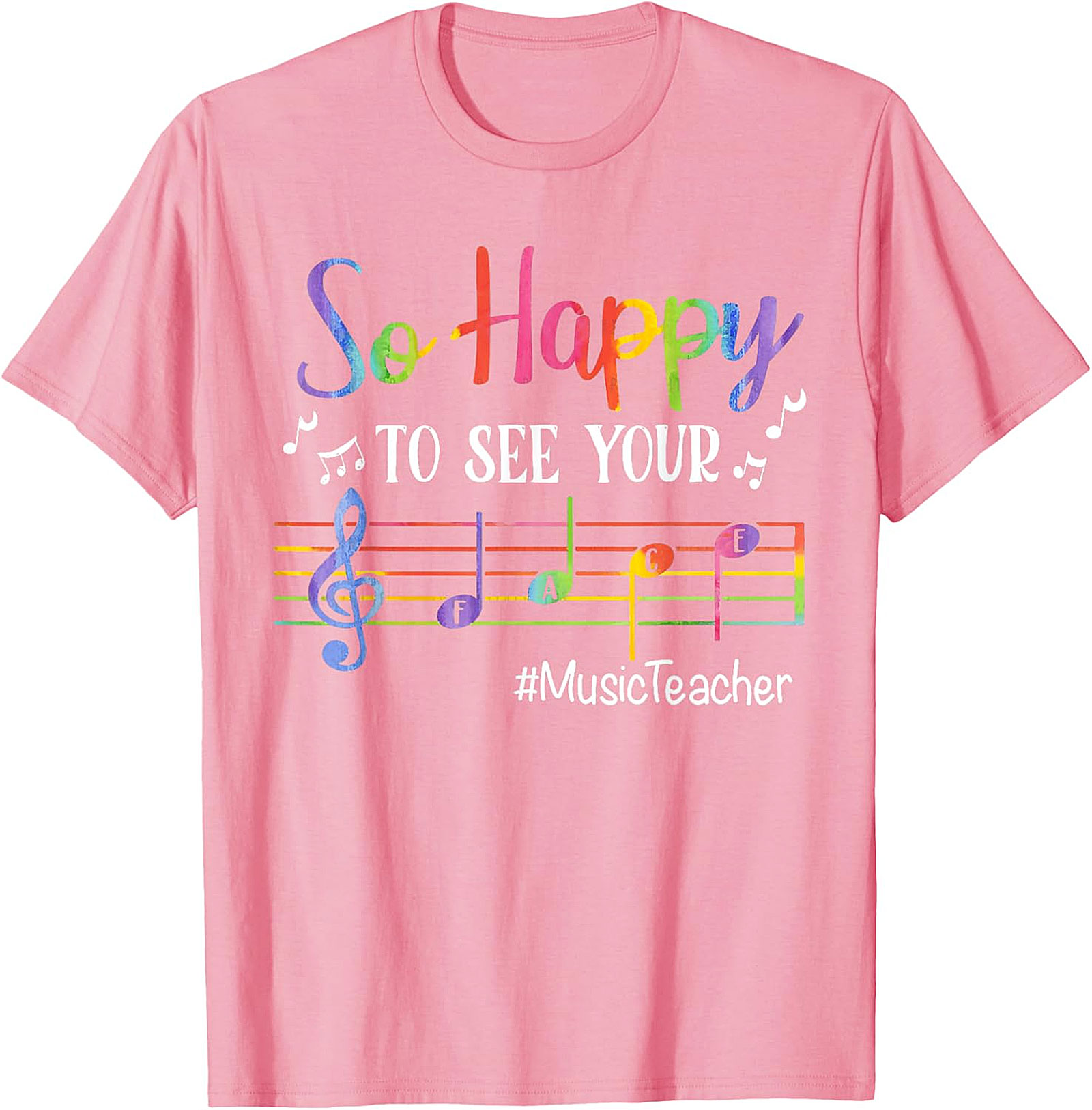 Music Teacher Face T-Shirt | Funny Back to School Tee