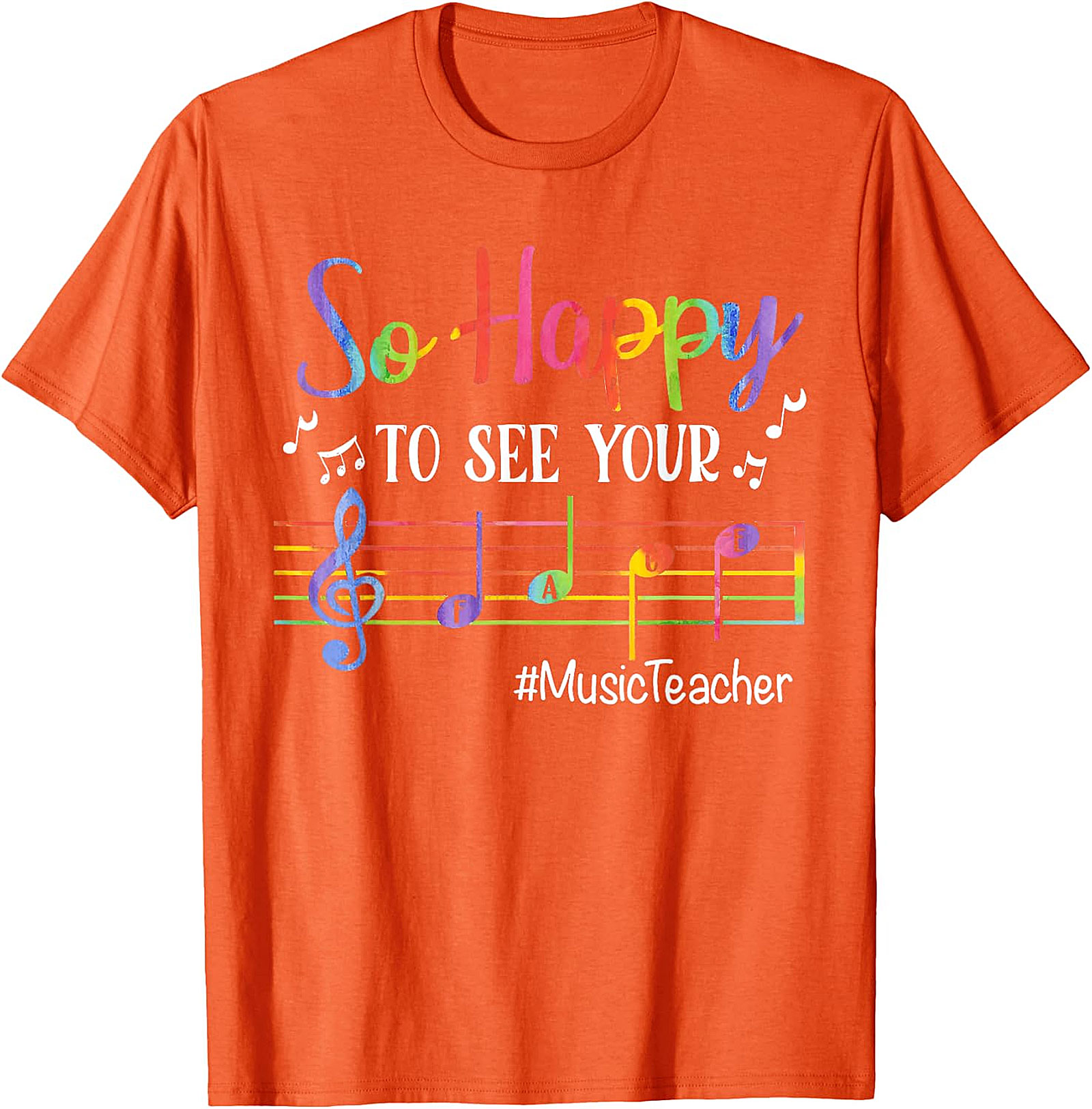 Music Teacher Face T-Shirt | Funny Back to School Tee