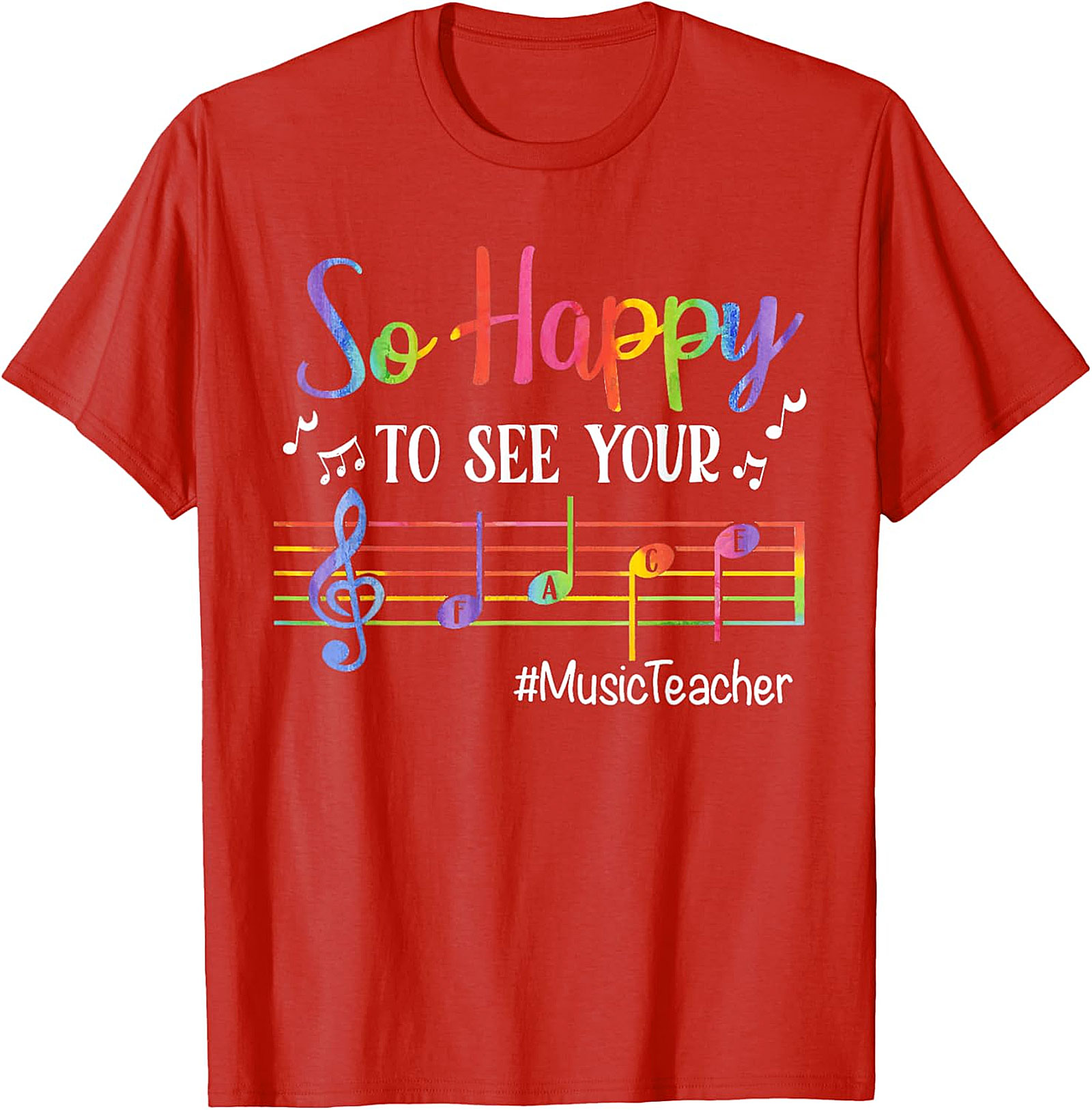Music Teacher Face T-Shirt | Funny Back to School Tee
