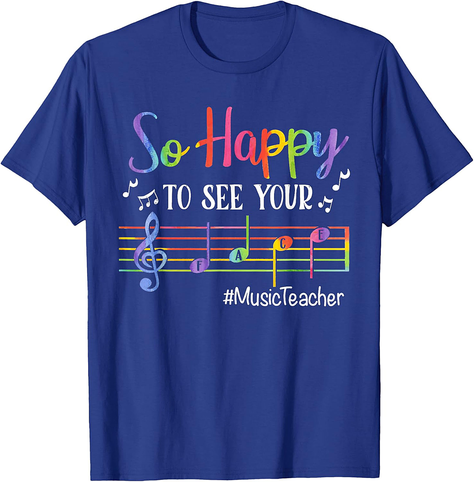 Music Teacher Face T-Shirt | Funny Back to School Tee
