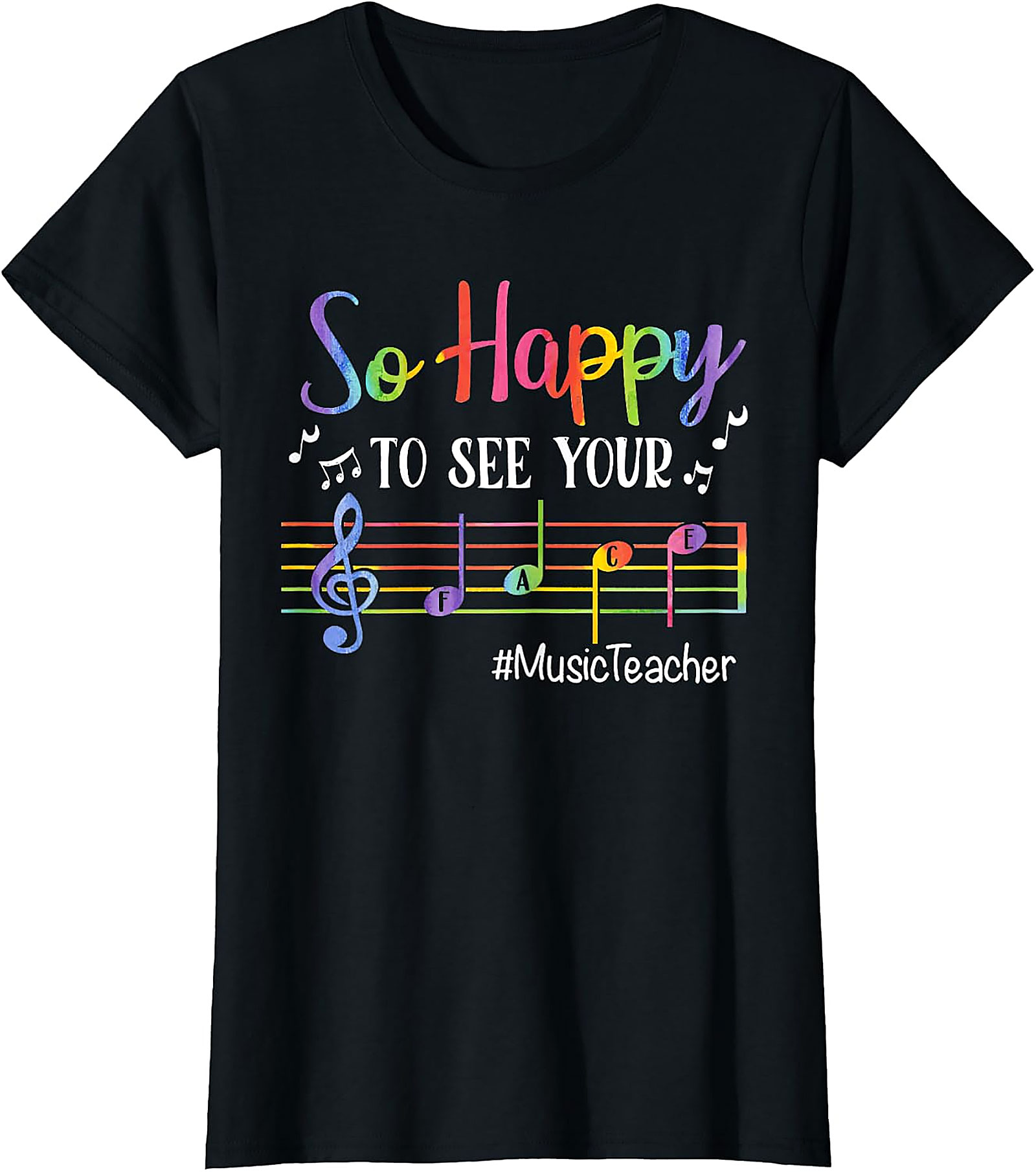 Music Teacher Face T-Shirt | Funny Back to School Tee