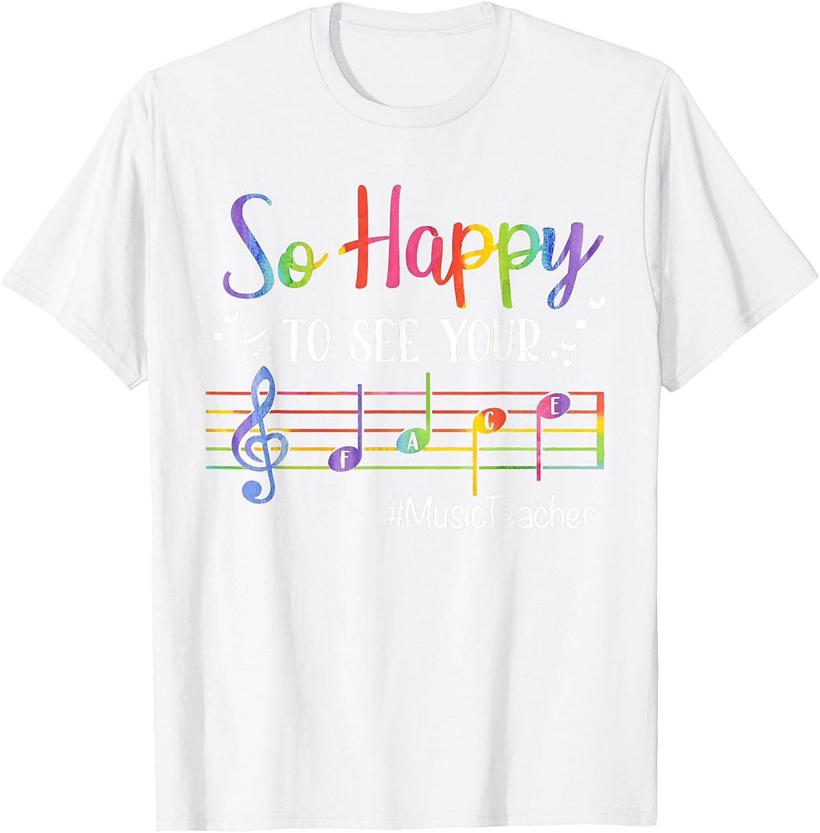 Music Teacher Face T-Shirt | Funny Back to School Tee