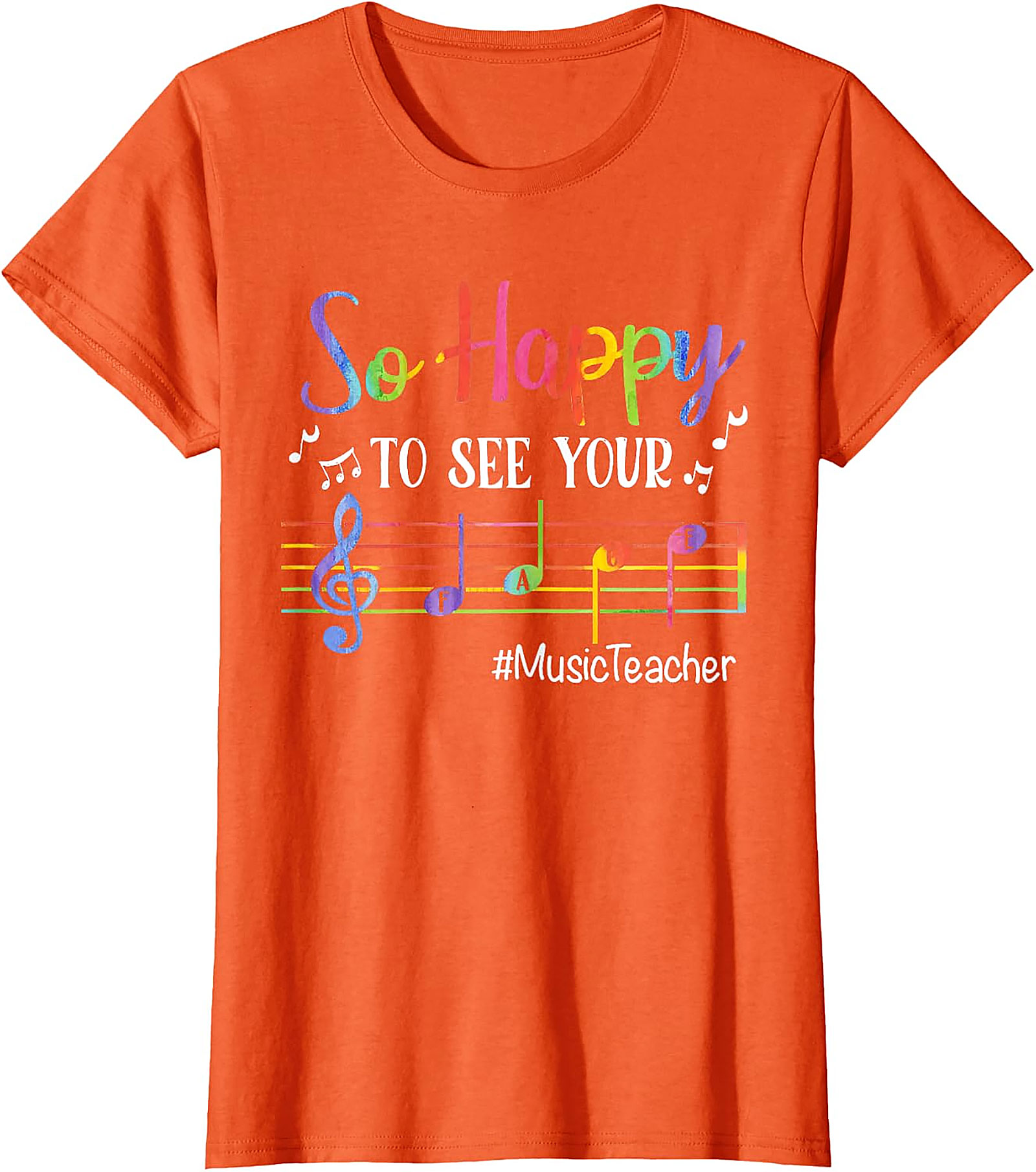 Music Teacher Face T-Shirt | Funny Back to School Tee