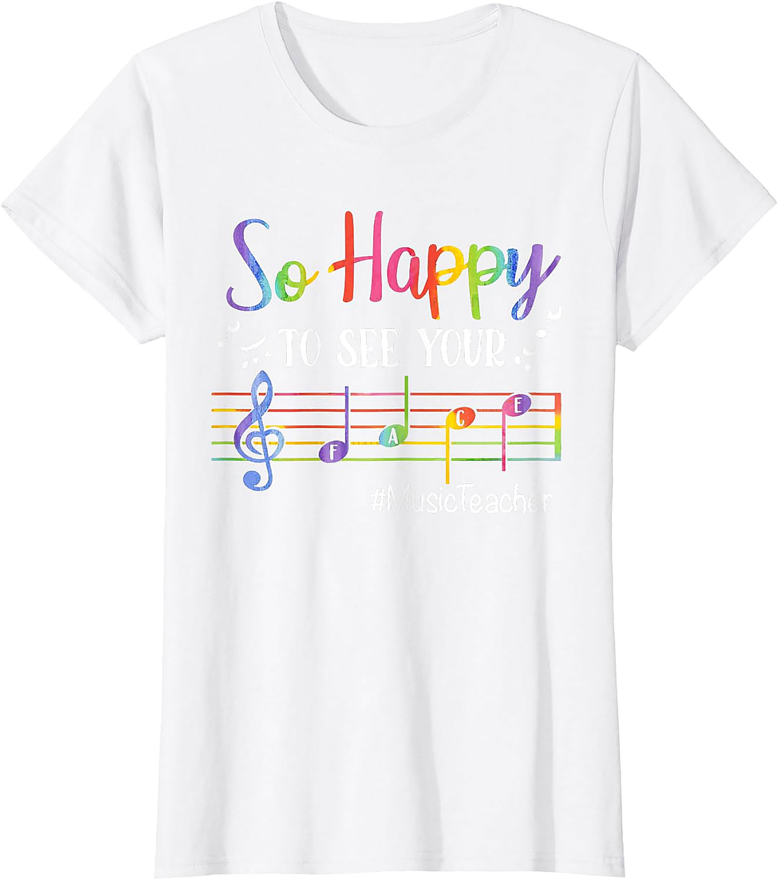 Music Teacher Face T-Shirt | Funny Back to School Tee