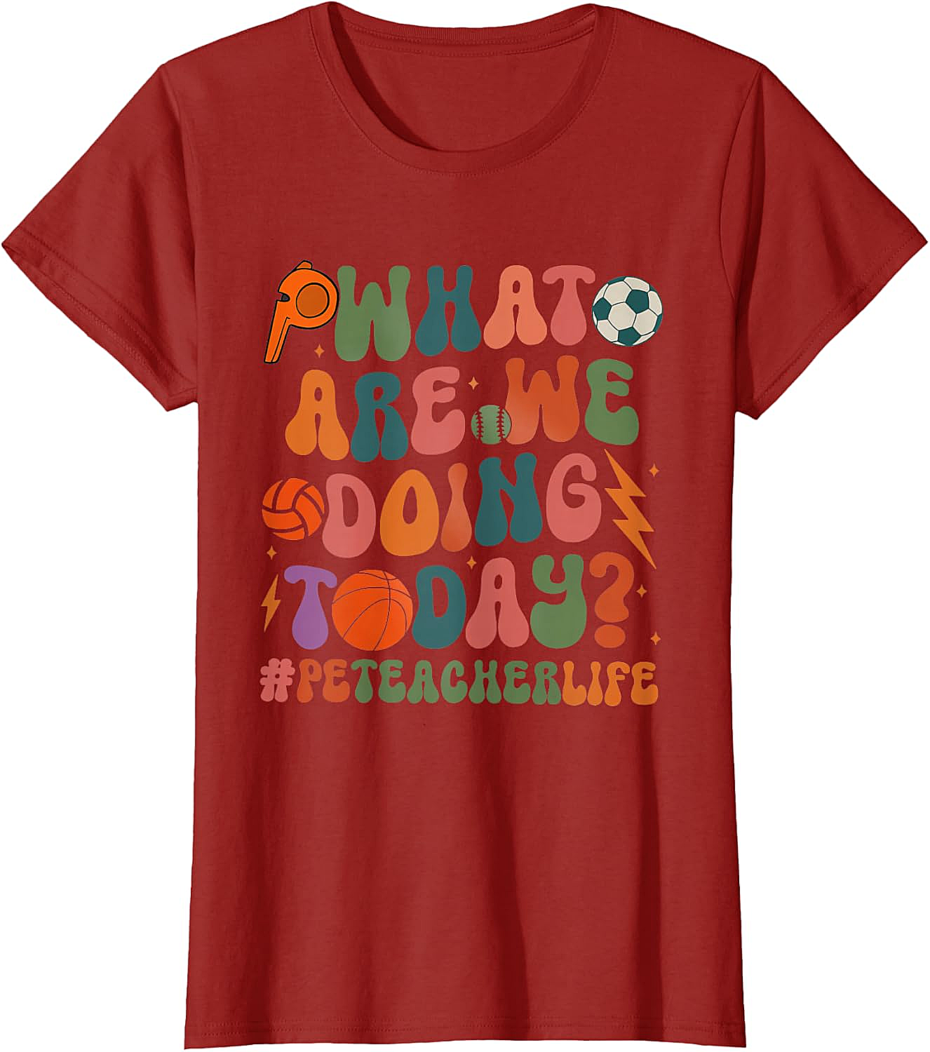 Retro PE Teacher T-Shirt What Are We Doing Today Tee