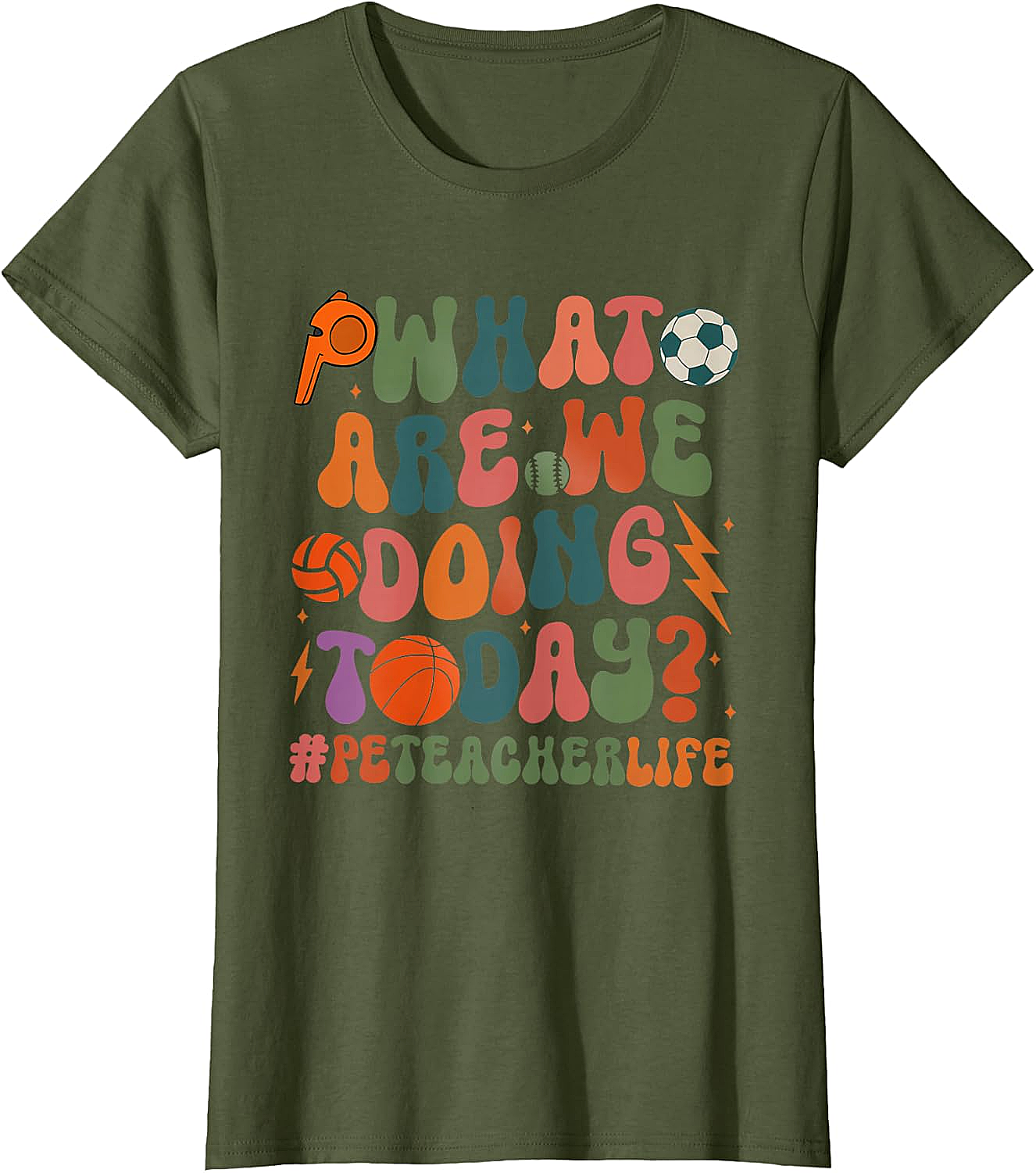 Retro PE Teacher T-Shirt What Are We Doing Today Tee