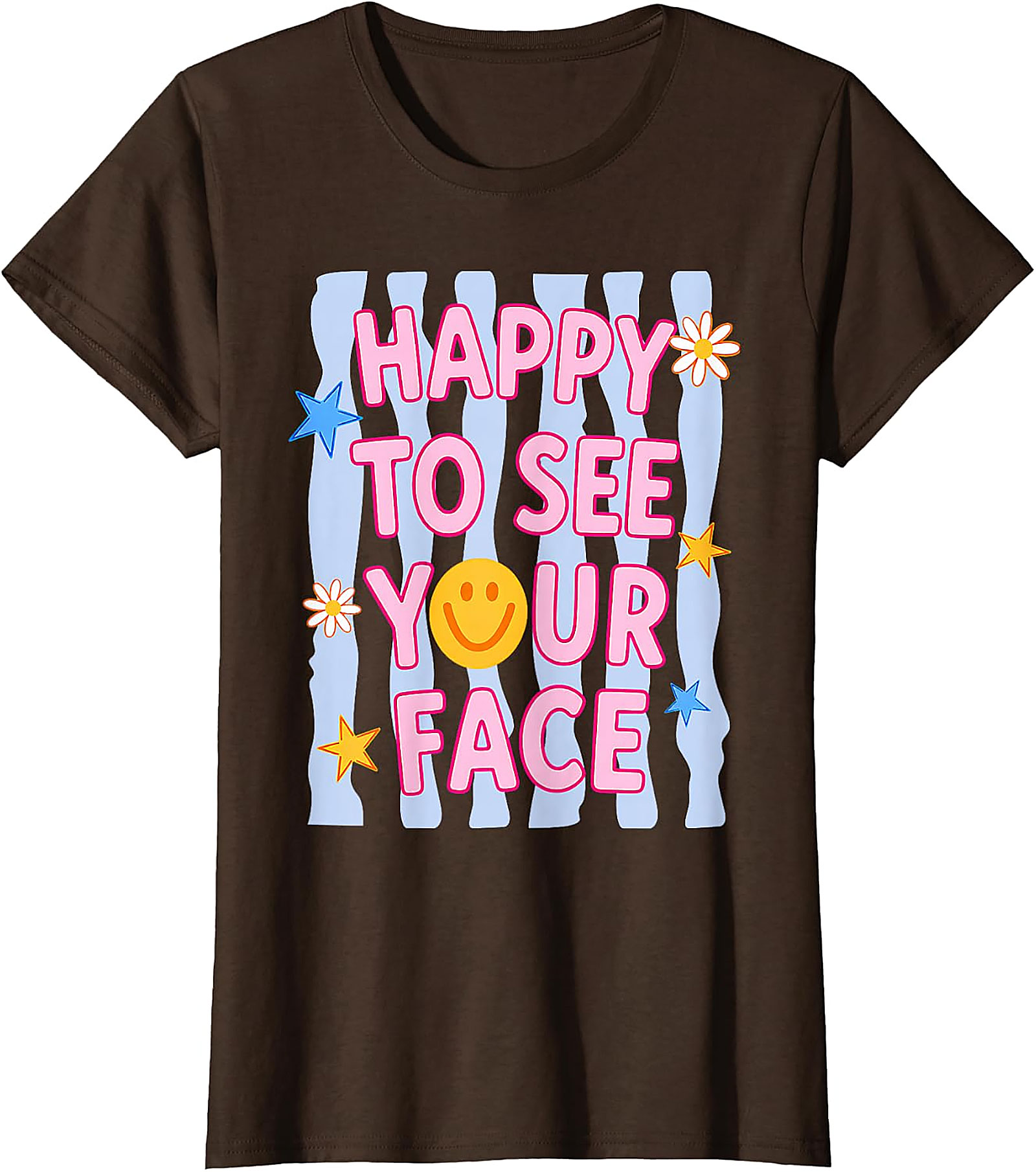 Happy to See Your Face T-Shirt | Teacher Graphic Tee