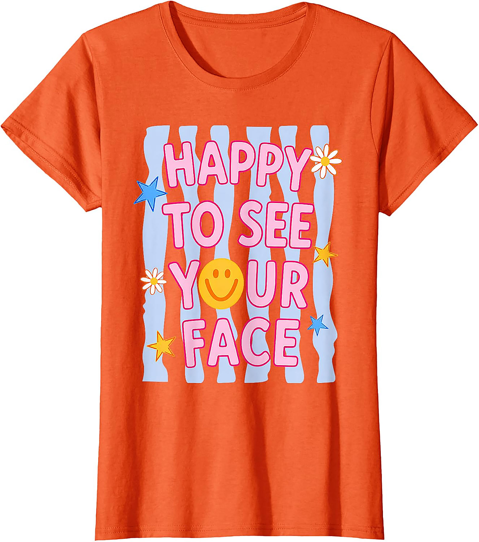 Happy to See Your Face T-Shirt | Teacher Graphic Tee