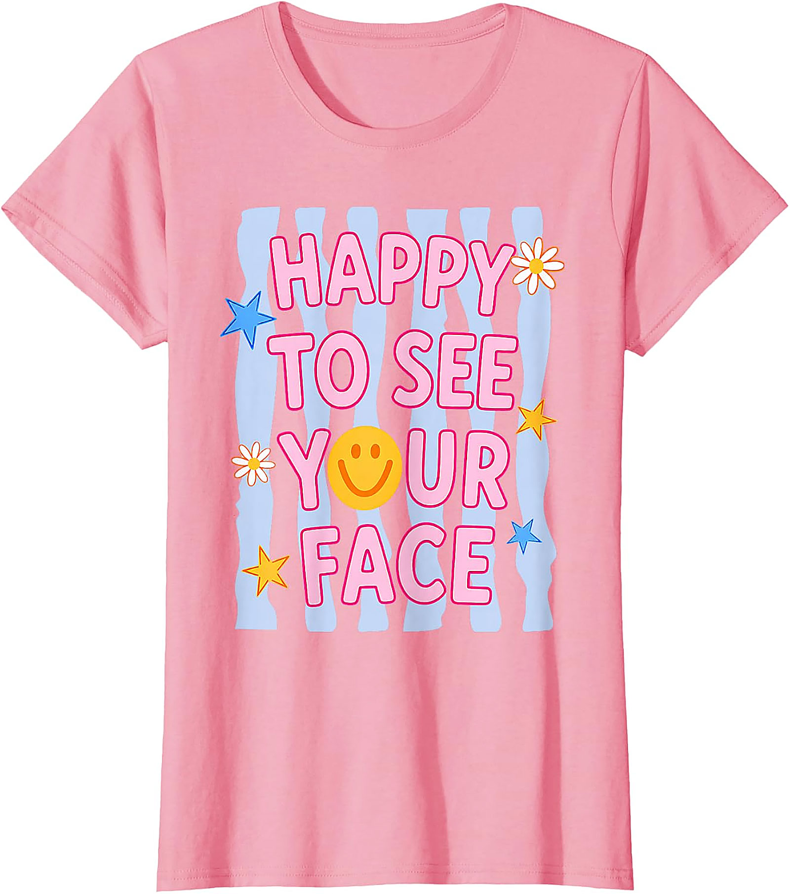 Happy to See Your Face T-Shirt | Teacher Graphic Tee