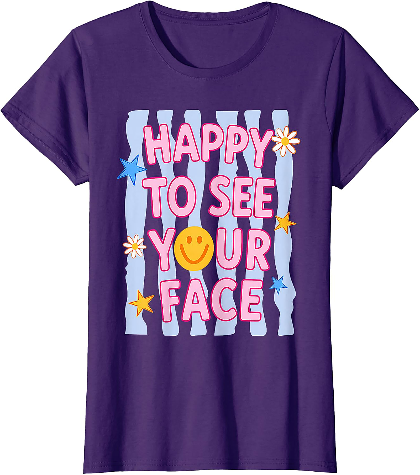 Happy to See Your Face T-Shirt | Teacher Graphic Tee