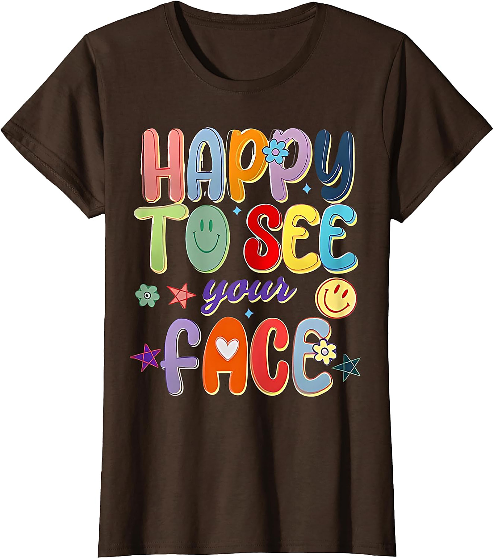 Happy to See Your Face T-Shirt | Groovy Teacher Tee