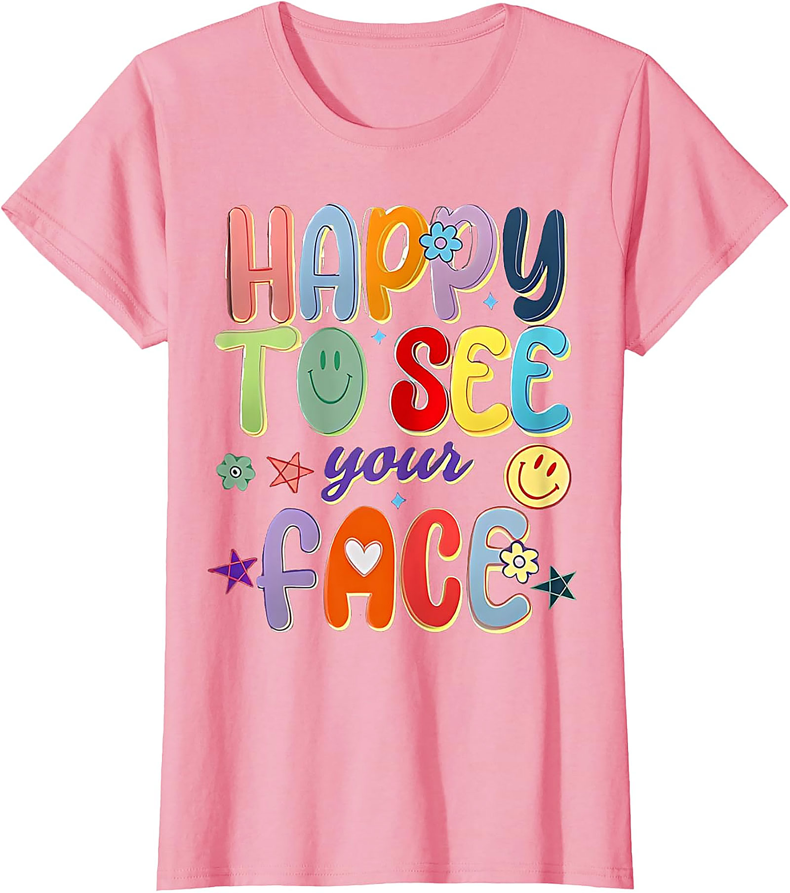 Happy to See Your Face T-Shirt | Groovy Teacher Tee