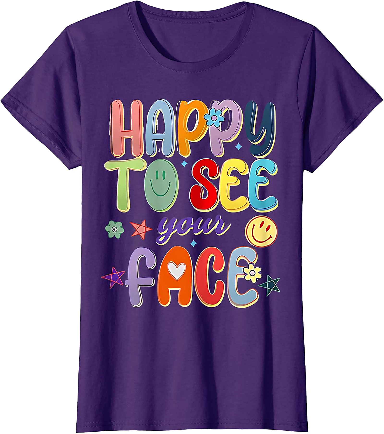 Happy to See Your Face T-Shirt | Groovy Teacher Tee