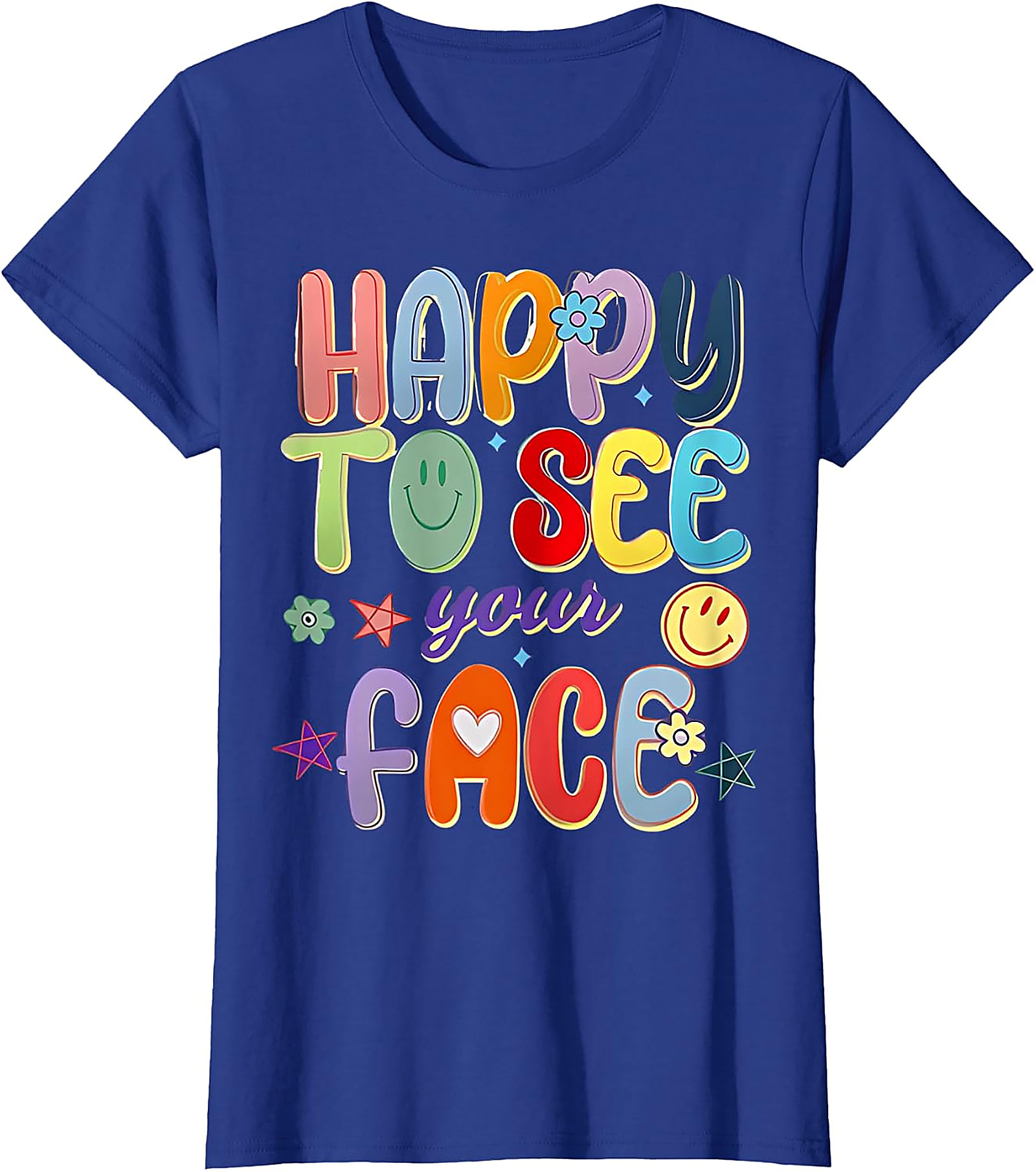 Happy to See Your Face T-Shirt | Groovy Teacher Tee
