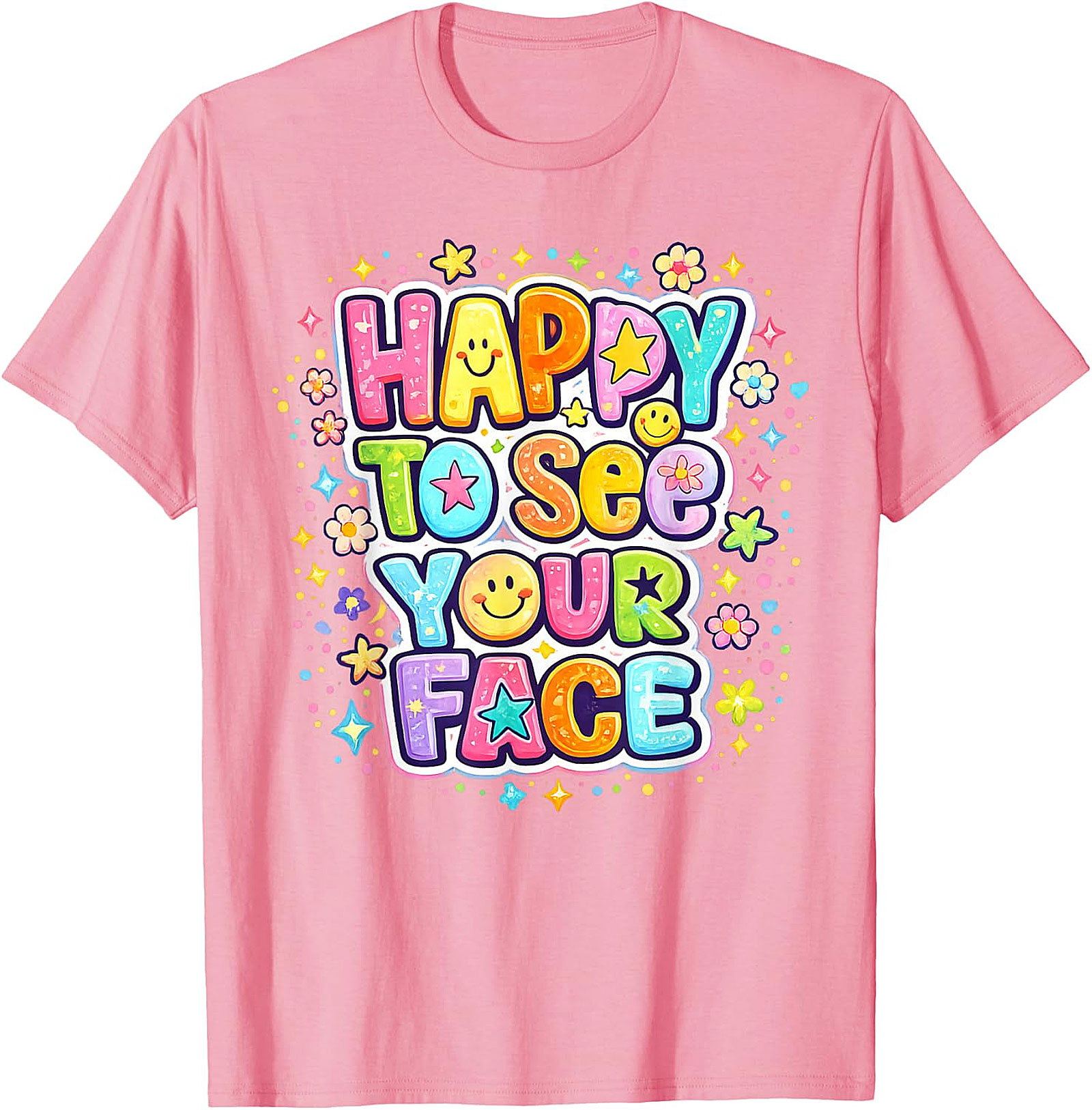 Happy to See Your Face T-Shirt | Teacher & Kids Graphic Tee
