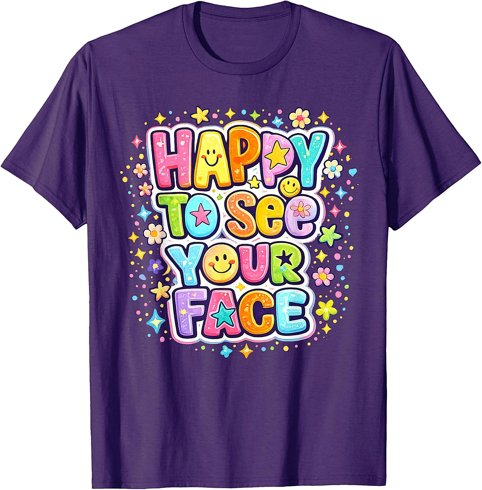 Happy to See Your Face T-Shirt | Teacher & Kids Graphic Tee