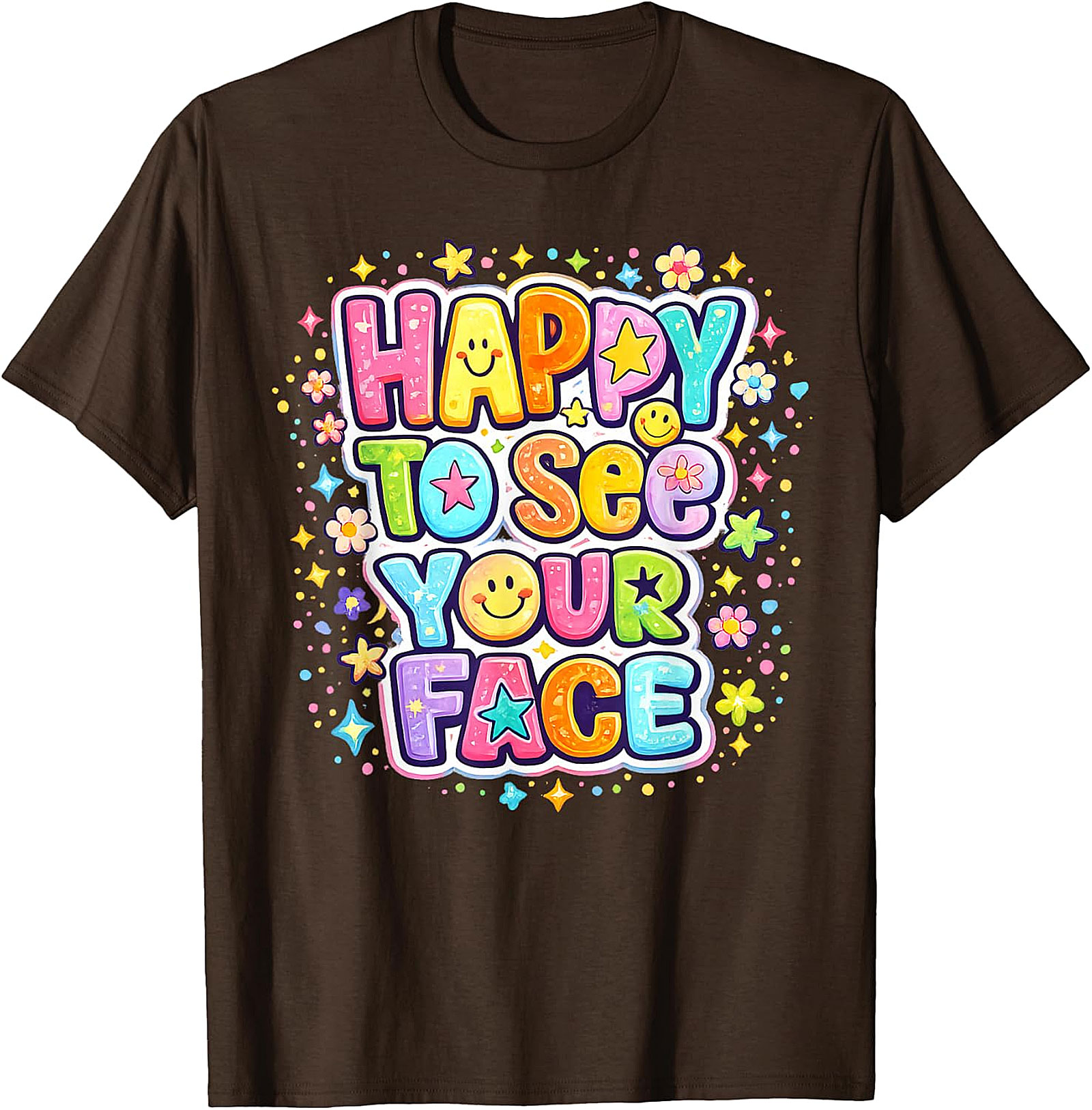 Happy to See Your Face T-Shirt | Teacher & Kids Graphic Tee