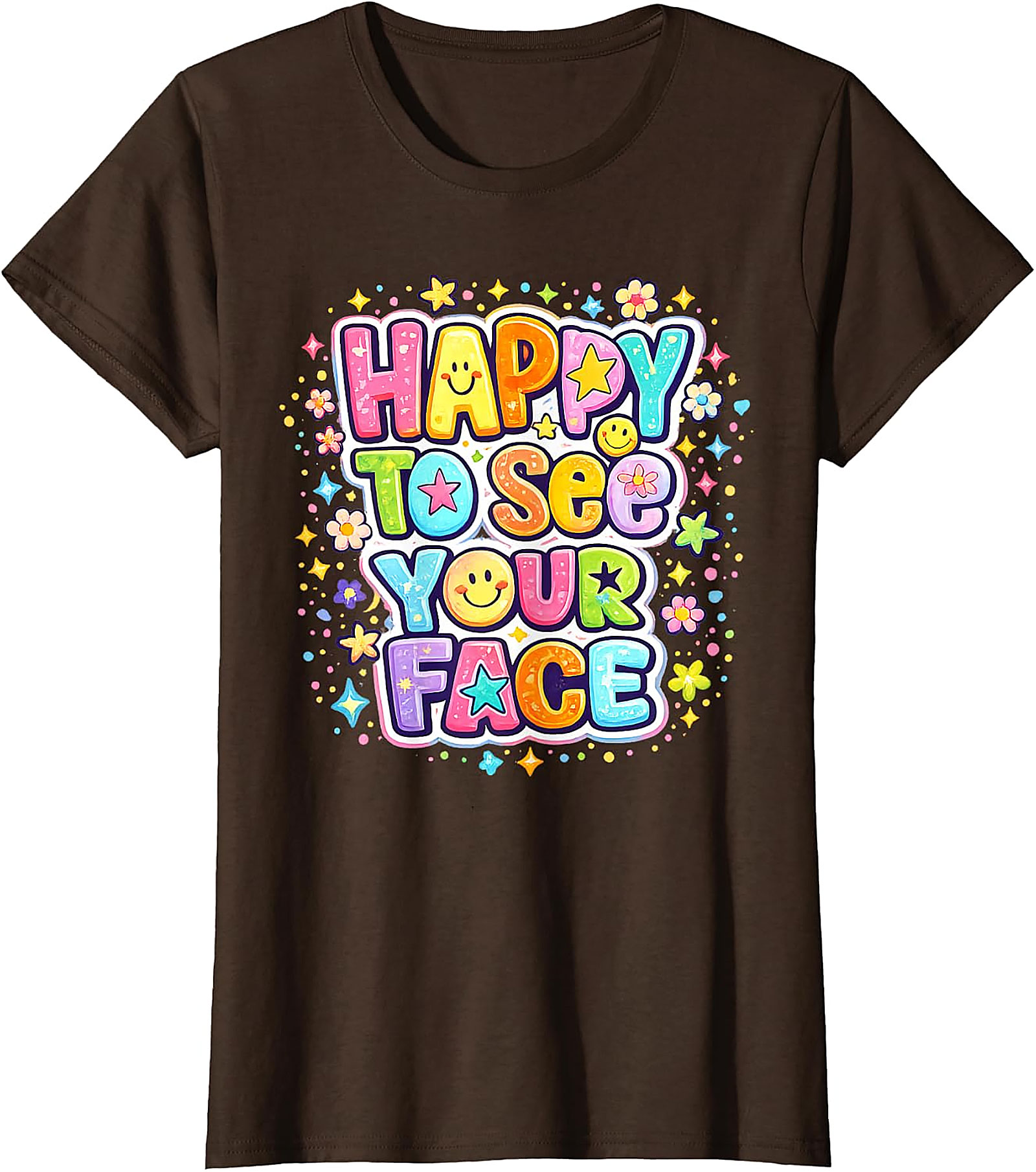 Happy to See Your Face T-Shirt | Teacher & Kids Graphic Tee