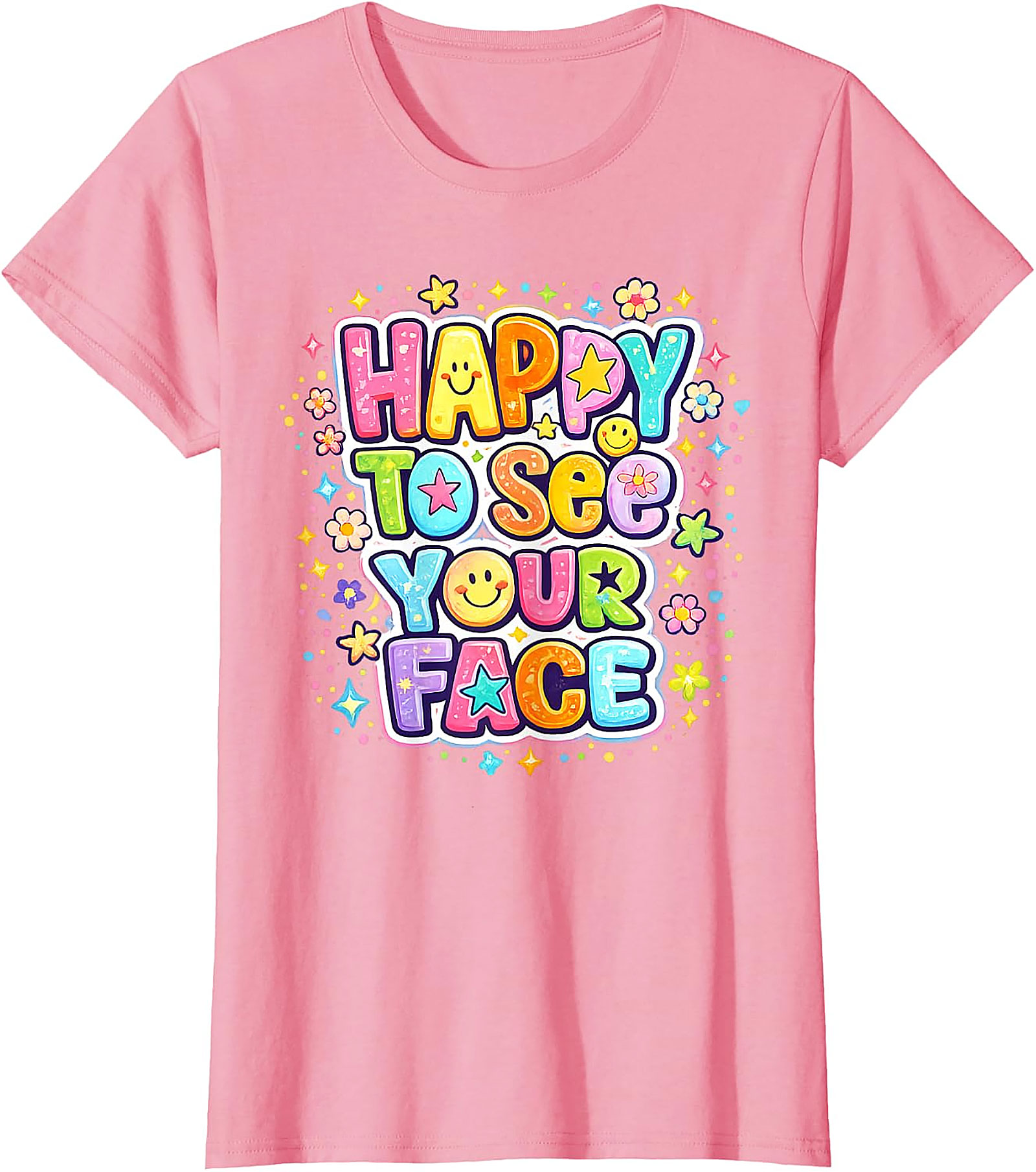 Happy to See Your Face T-Shirt | Teacher & Kids Graphic Tee