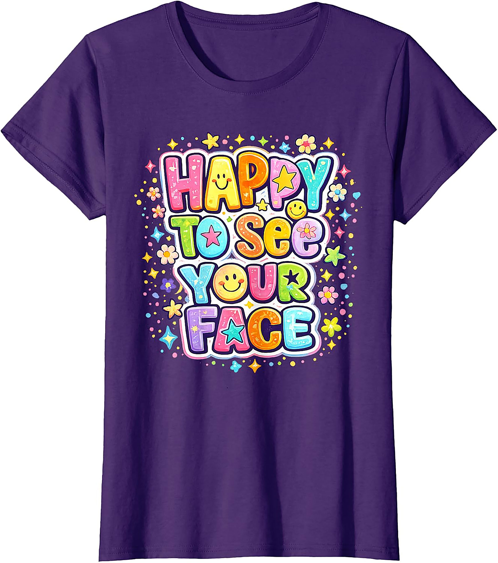 Happy to See Your Face T-Shirt | Teacher & Kids Graphic Tee