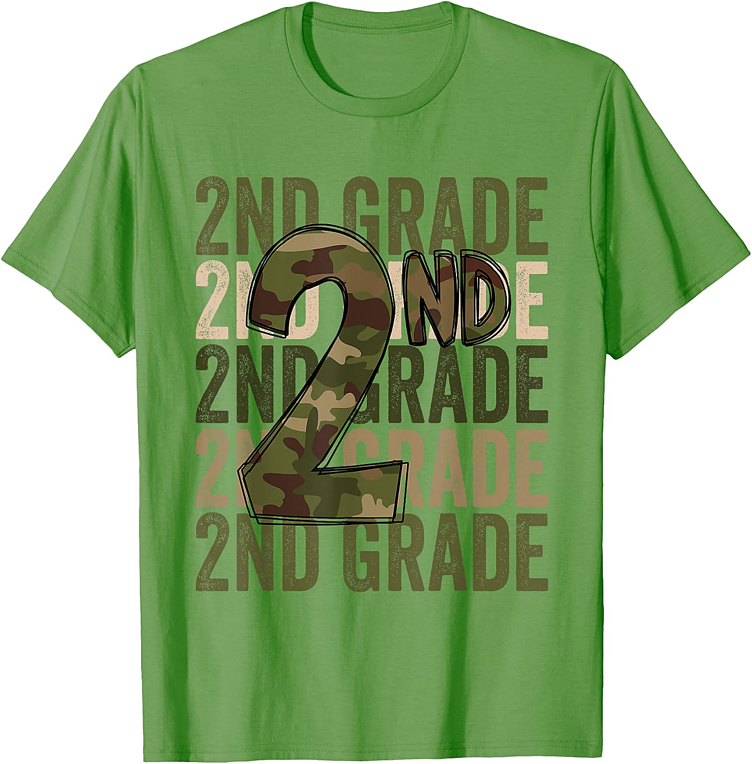 Camo 2nd Grade Squad T-Shirt Back to School Kids Boys
