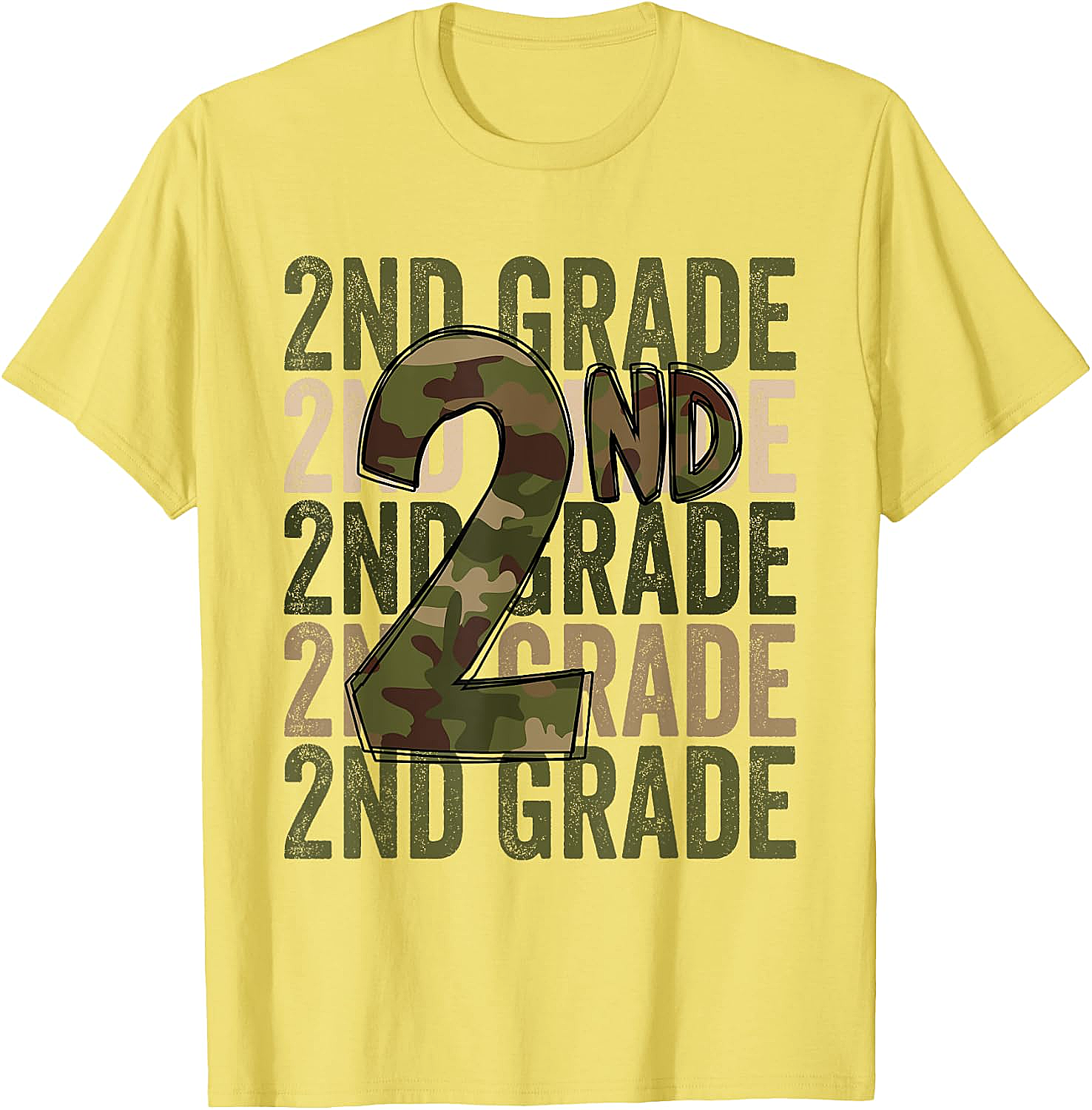 Camo 2nd Grade Squad T-Shirt Back to School Kids Boys
