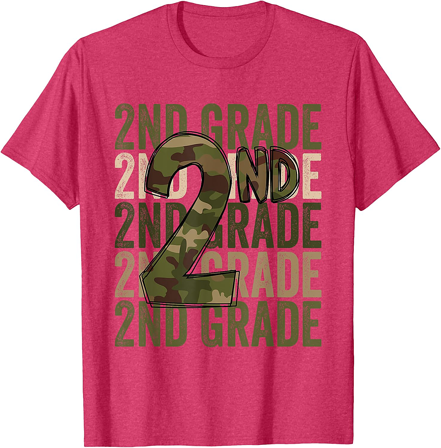 Camo 2nd Grade Squad T-Shirt Back to School Kids Boys