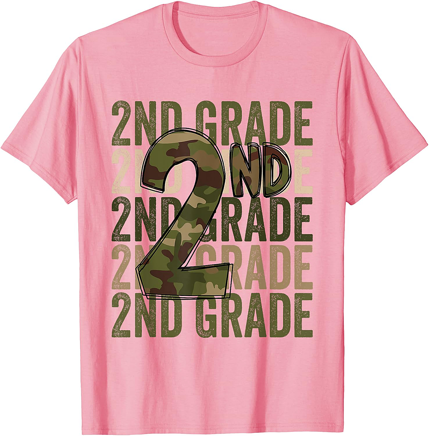 Camo 2nd Grade Squad T-Shirt Back to School Kids Boys