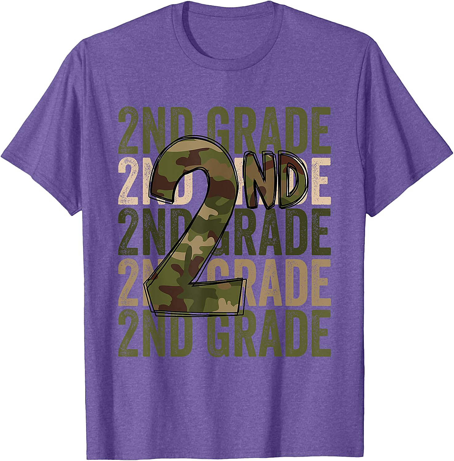 Camo 2nd Grade Squad T-Shirt Back to School Kids Boys