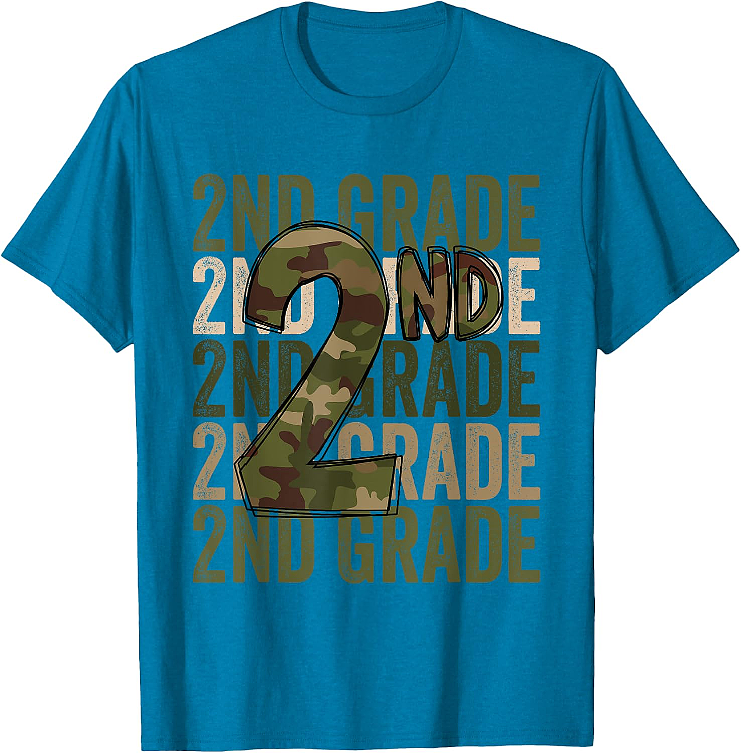 Camo 2nd Grade Squad T-Shirt Back to School Kids Boys