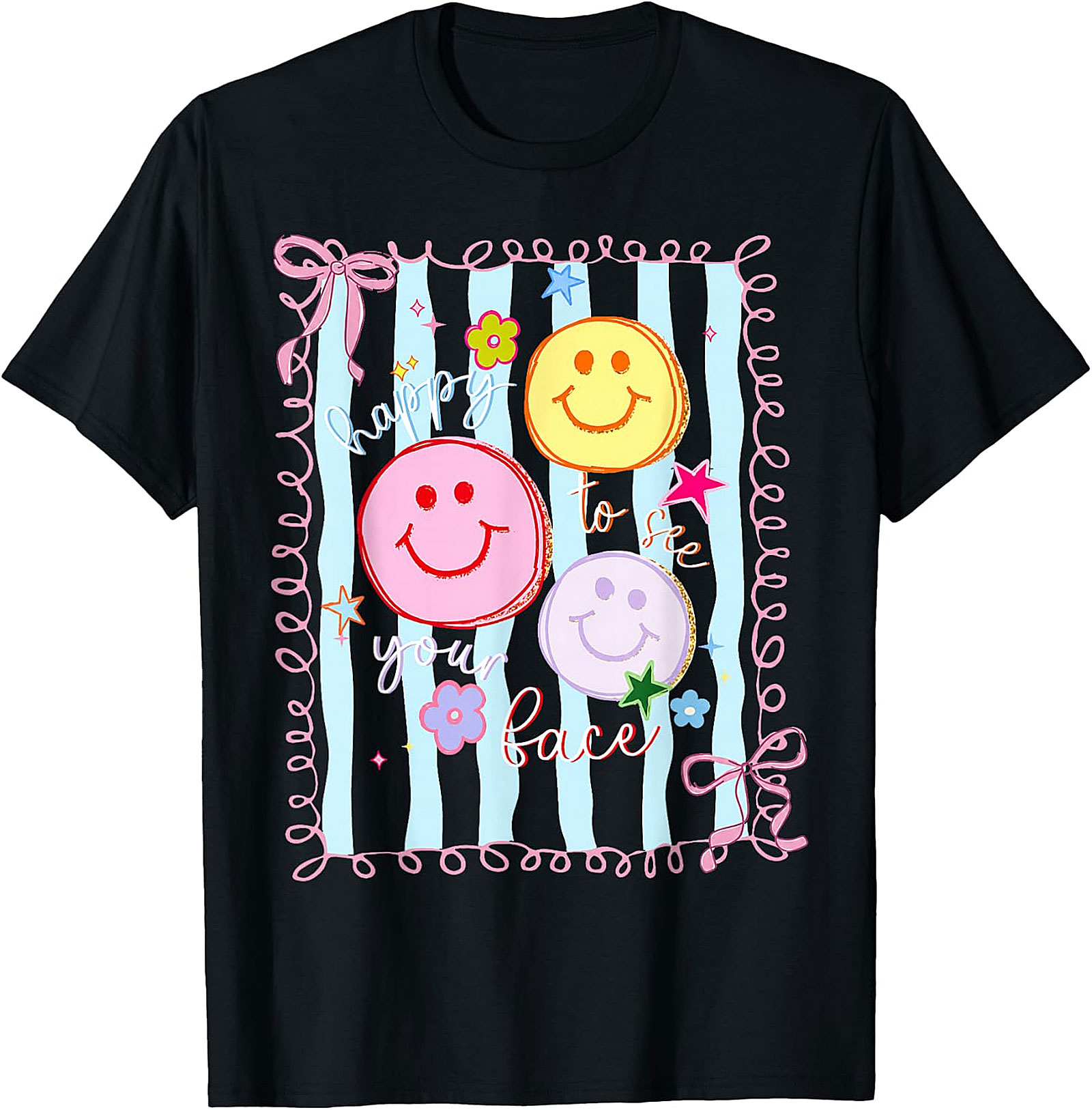 Back to School T-Shirt | Cute Smiley Face Graphic Tee