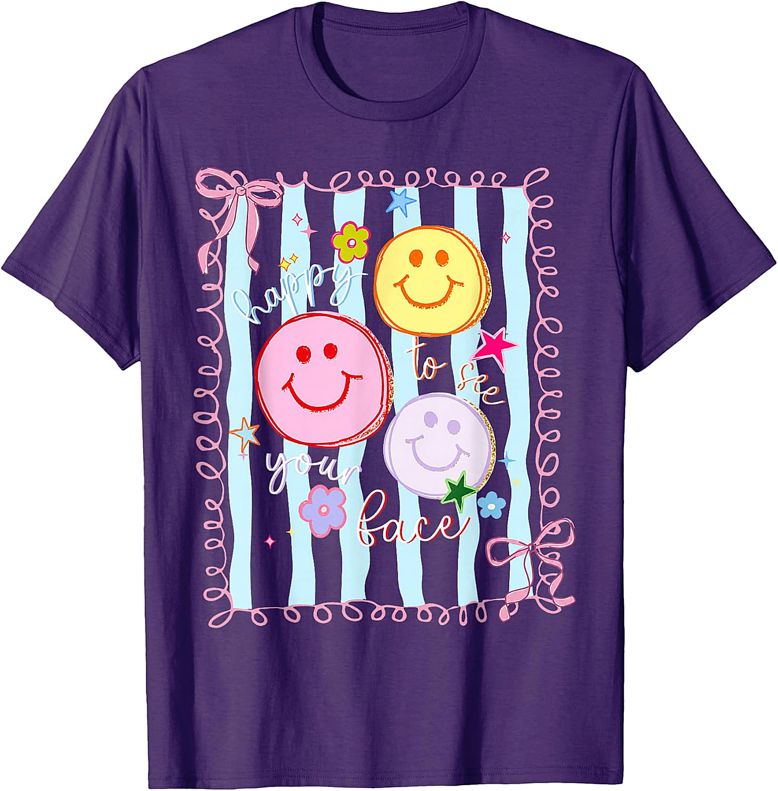Back to School T-Shirt | Cute Smiley Face Graphic Tee