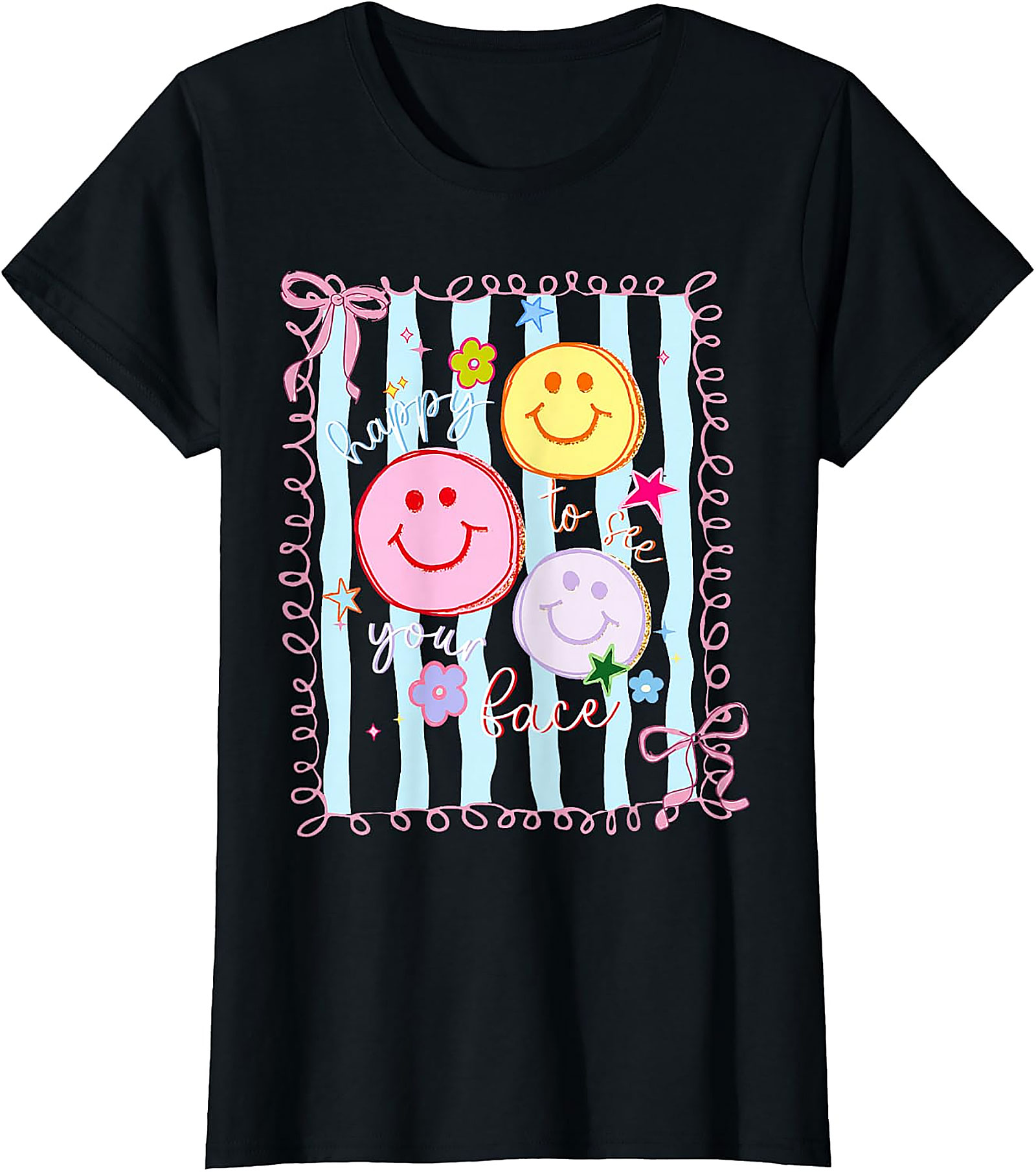 Back to School T-Shirt | Cute Smiley Face Graphic Tee