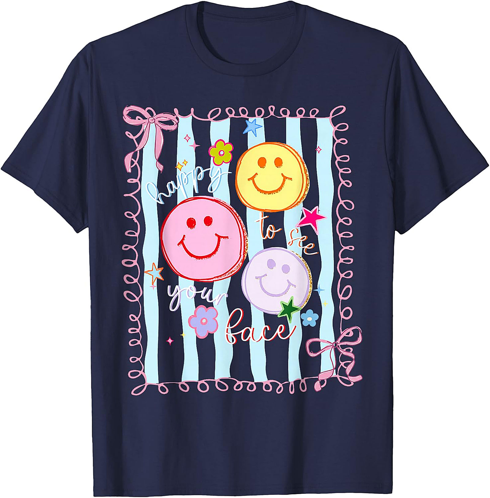 Back to School T-Shirt | Cute Smiley Face Graphic Tee