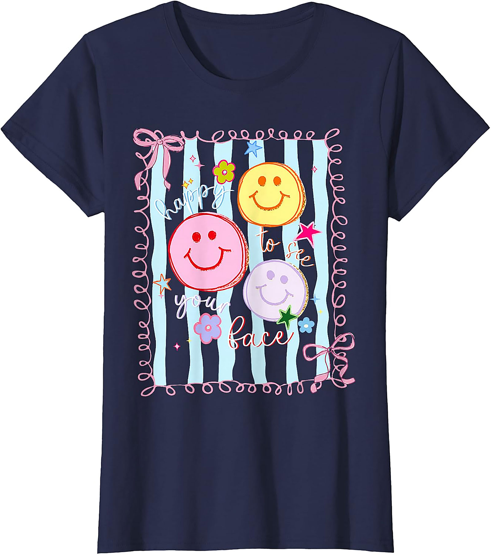Back to School T-Shirt | Cute Smiley Face Graphic Tee