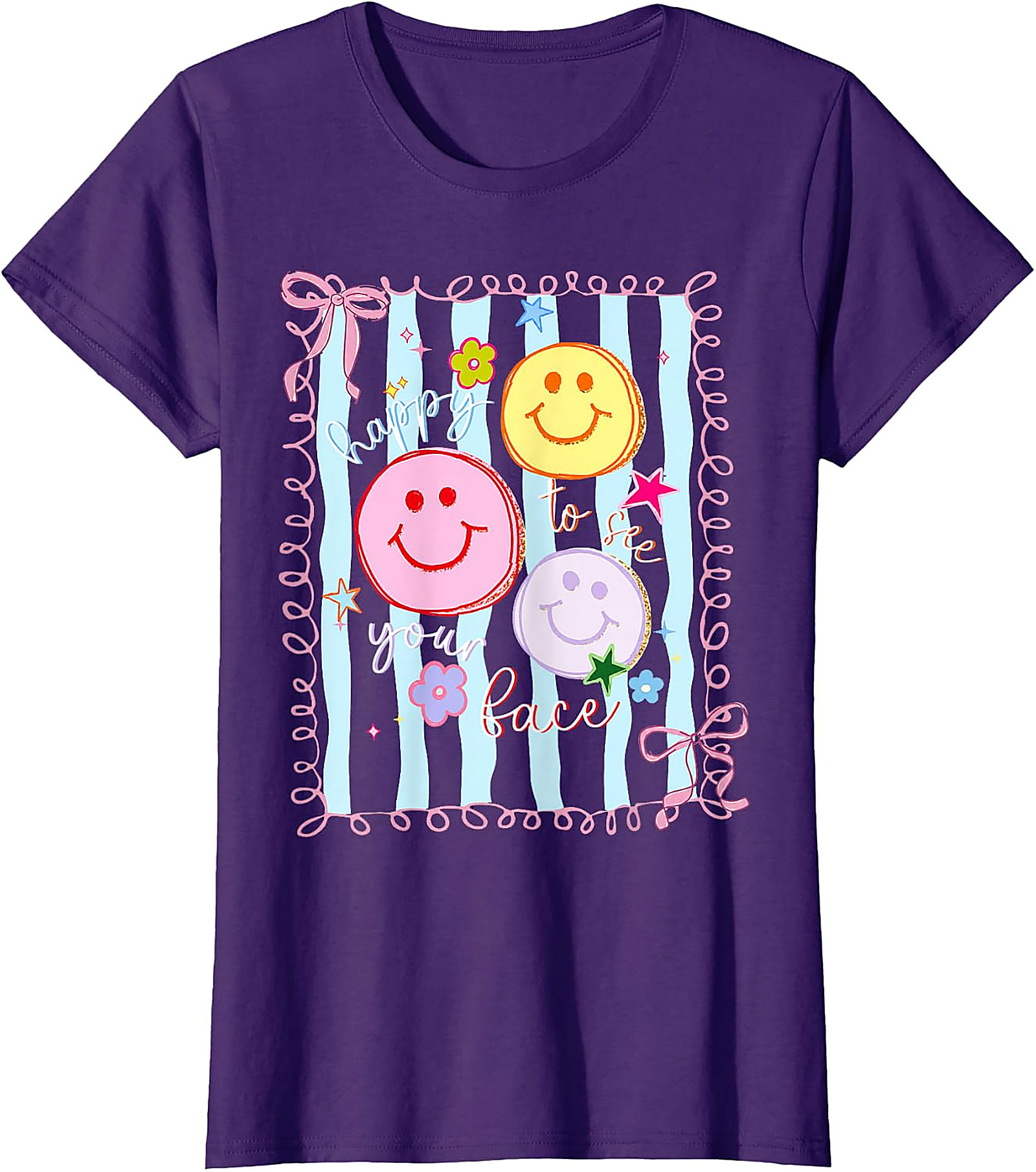 Back to School T-Shirt | Cute Smiley Face Graphic Tee
