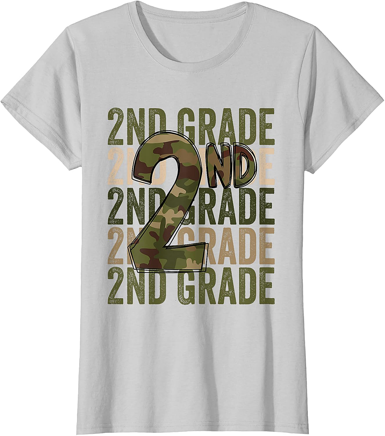Camo 2nd Grade Squad T-Shirt Back to School Kids Boys