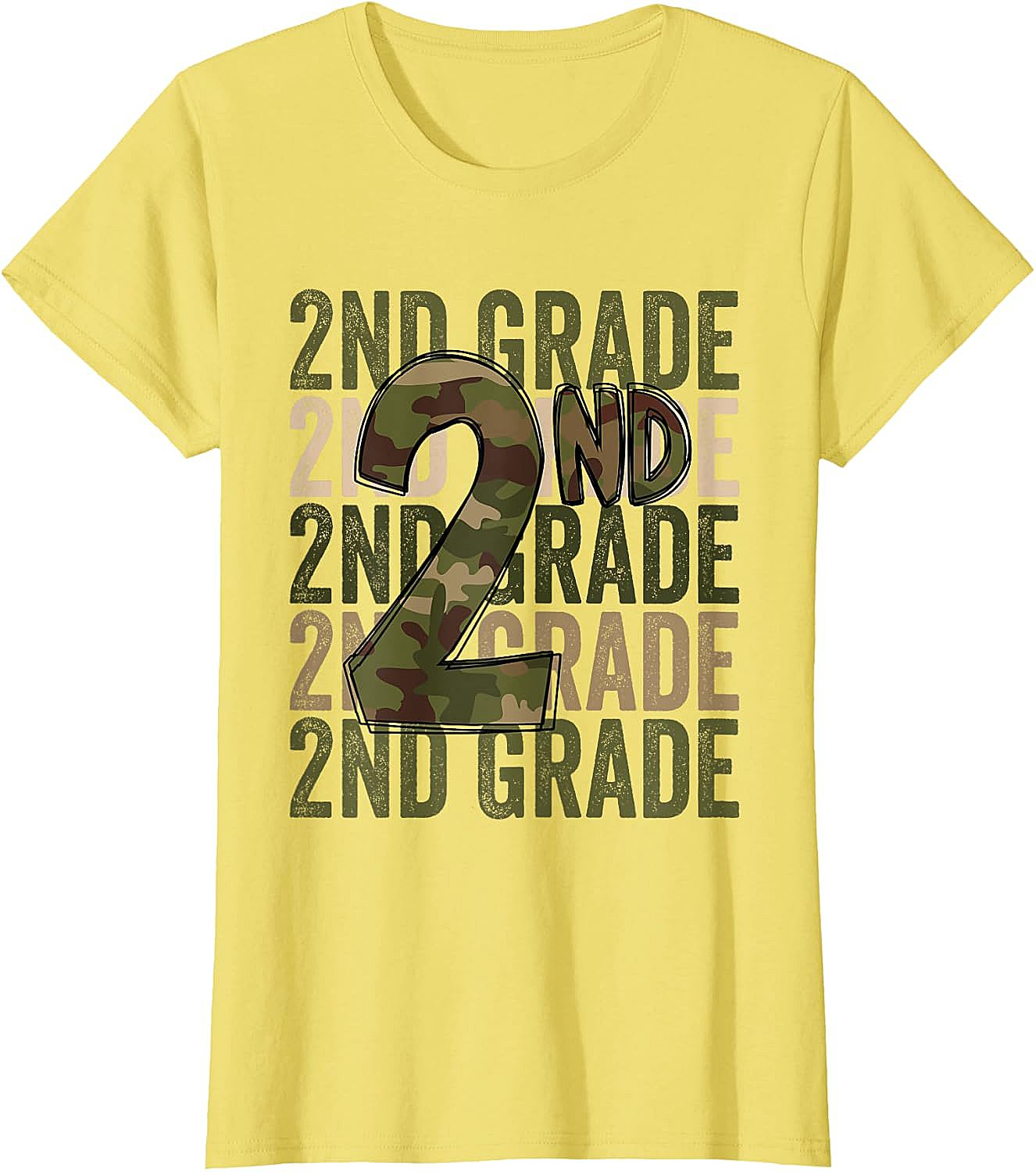 Camo 2nd Grade Squad T-Shirt Back to School Kids Boys