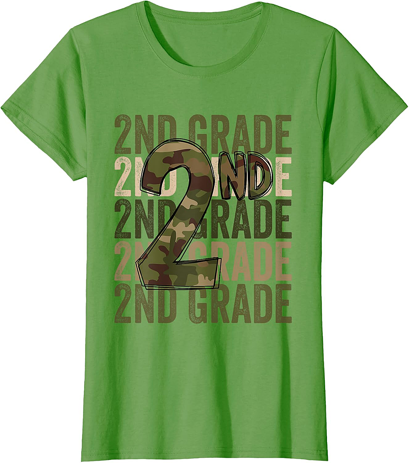 Camo 2nd Grade Squad T-Shirt Back to School Kids Boys