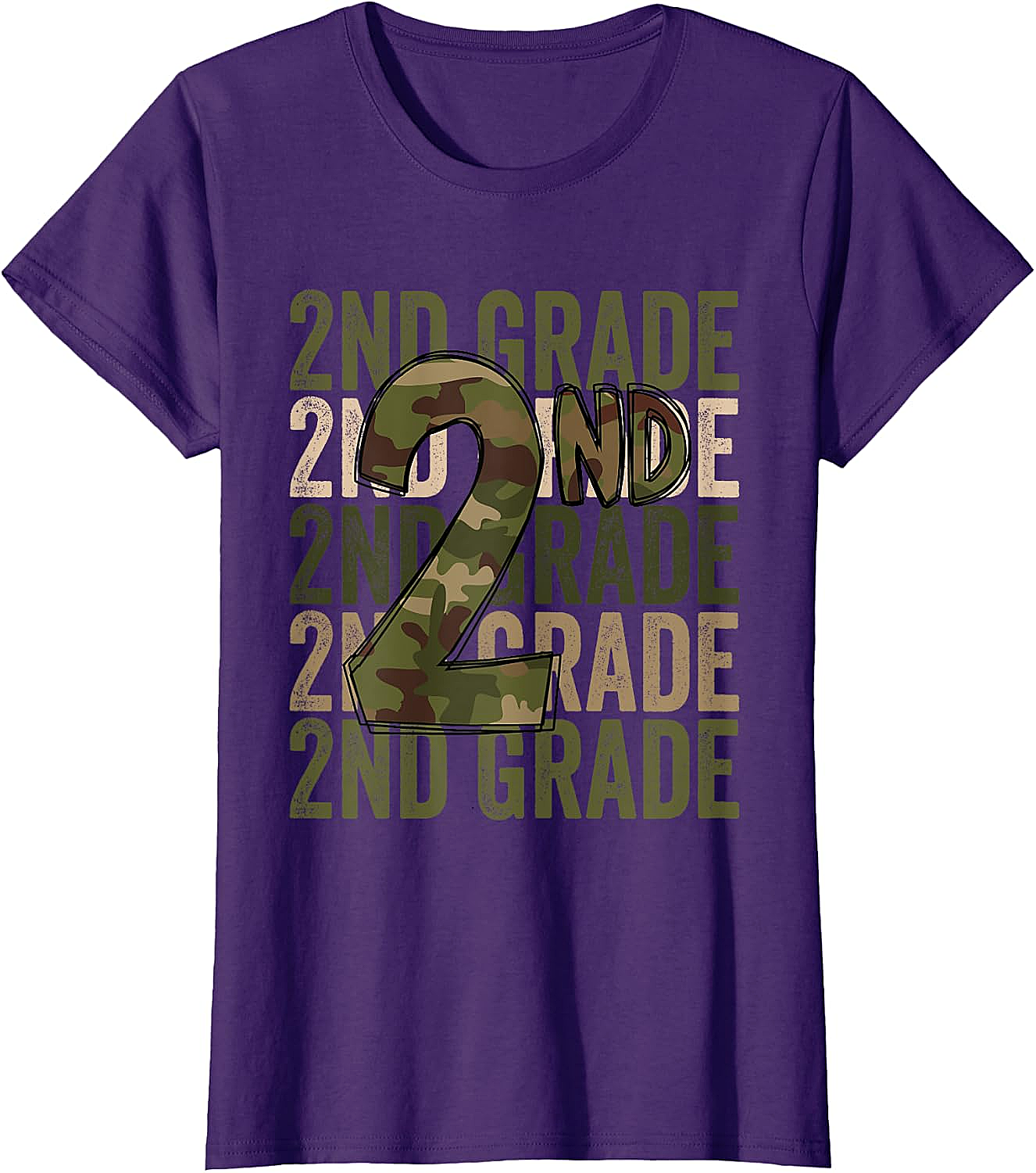 Camo 2nd Grade Squad T-Shirt Back to School Kids Boys