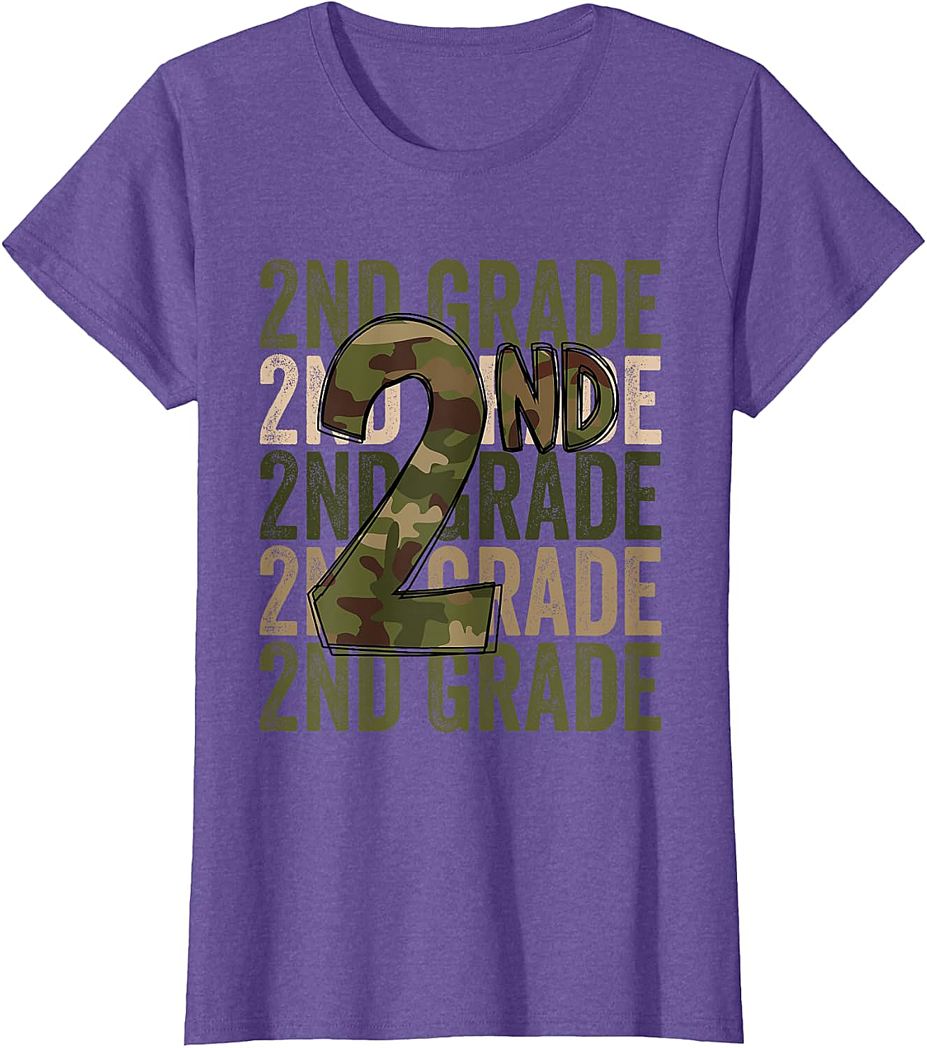 Camo 2nd Grade Squad T-Shirt Back to School Kids Boys