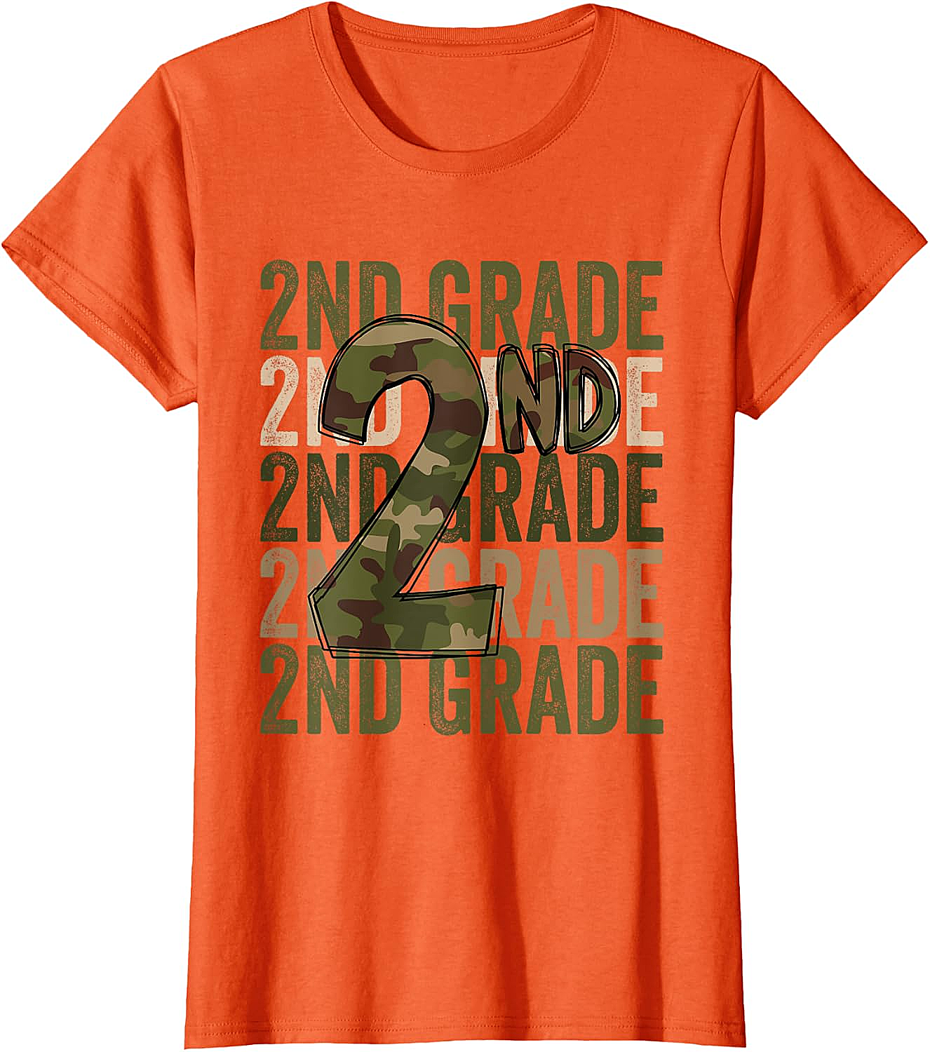 Camo 2nd Grade Squad T-Shirt Back to School Kids Boys