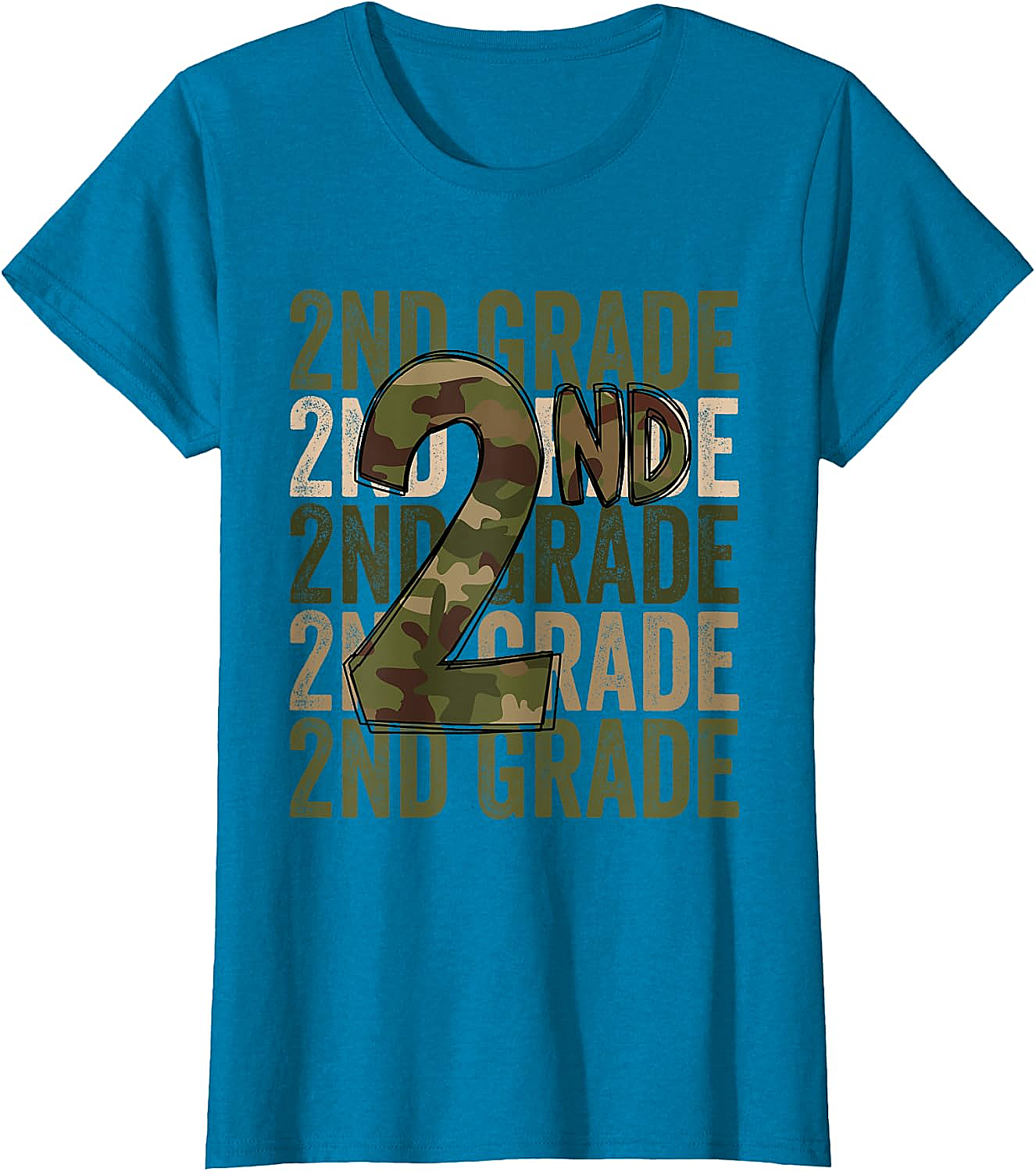 Camo 2nd Grade Squad T-Shirt Back to School Kids Boys