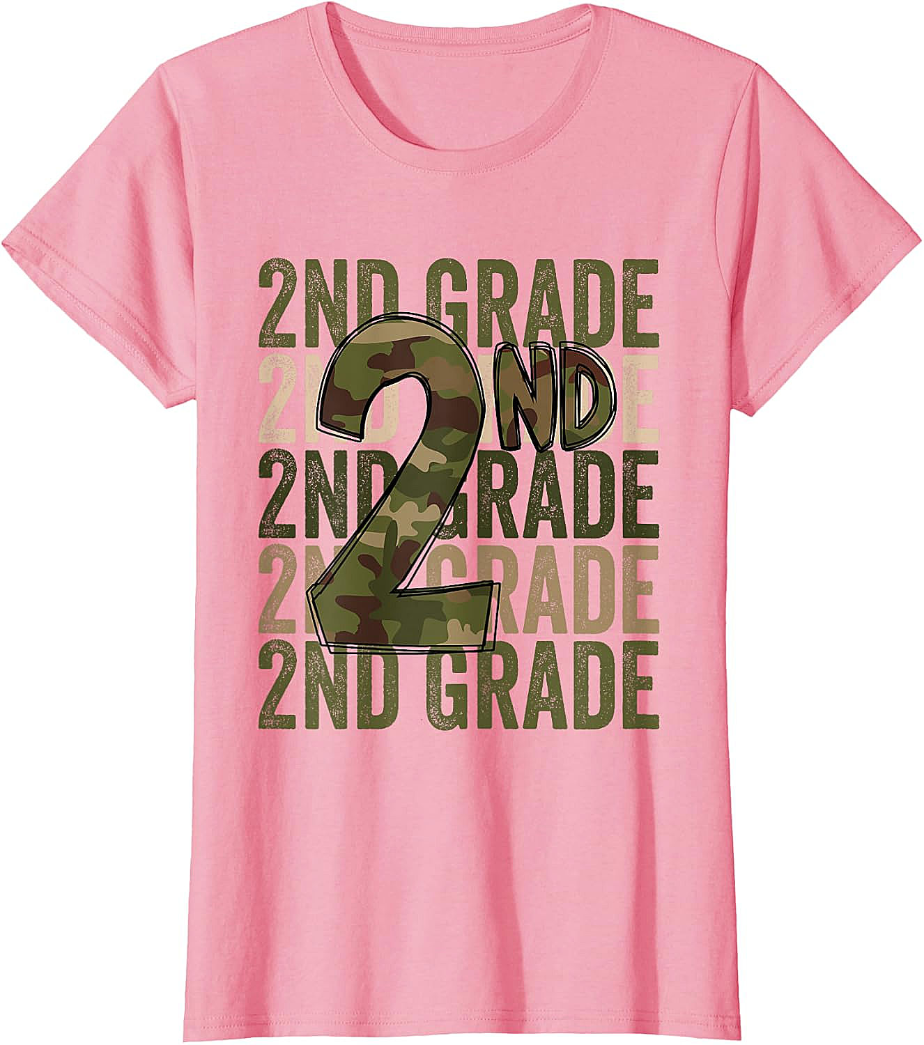 Camo 2nd Grade Squad T-Shirt Back to School Kids Boys