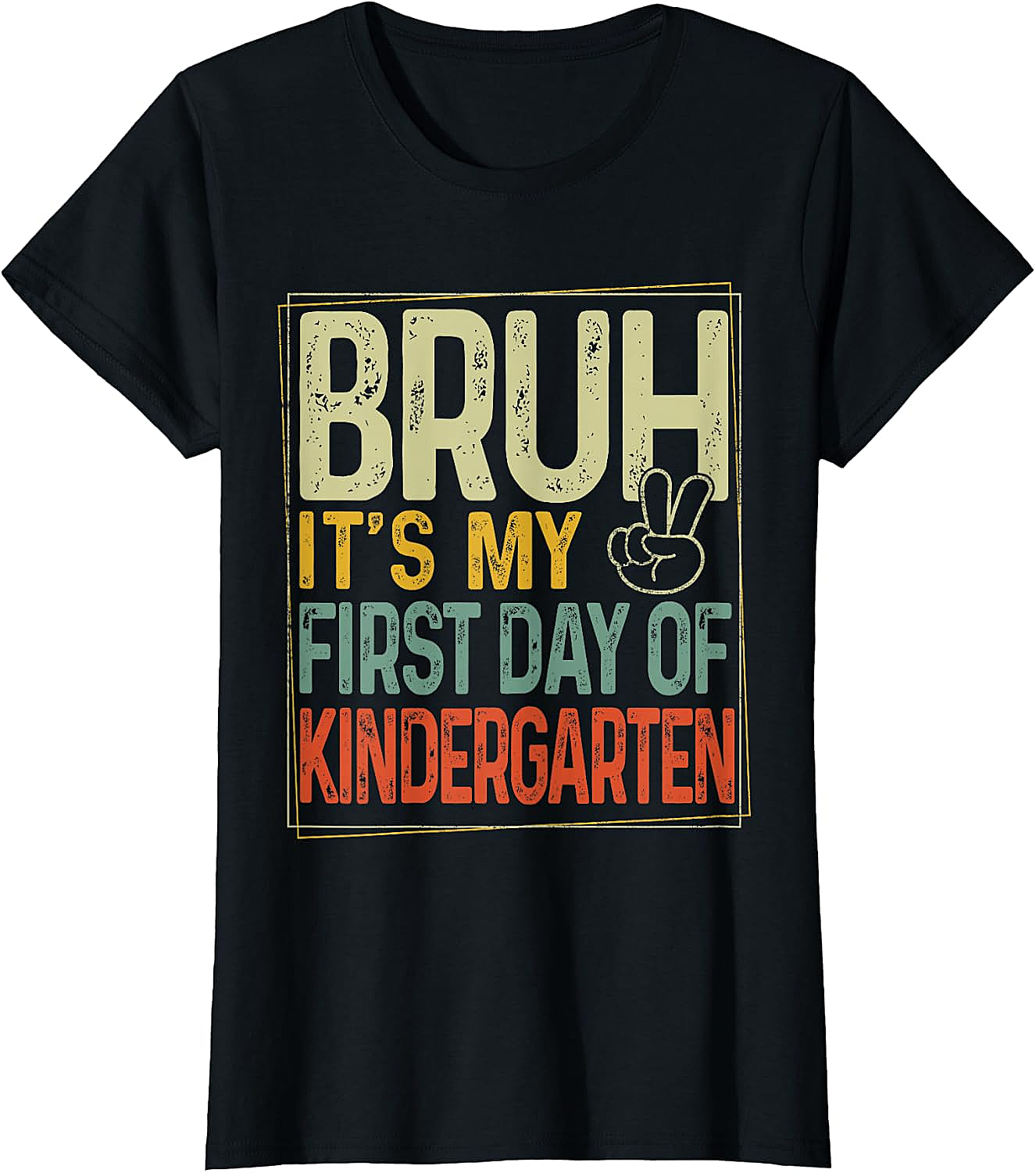  Bruh Kindergarten Back to School T-Shirt - Boy Kid Tee